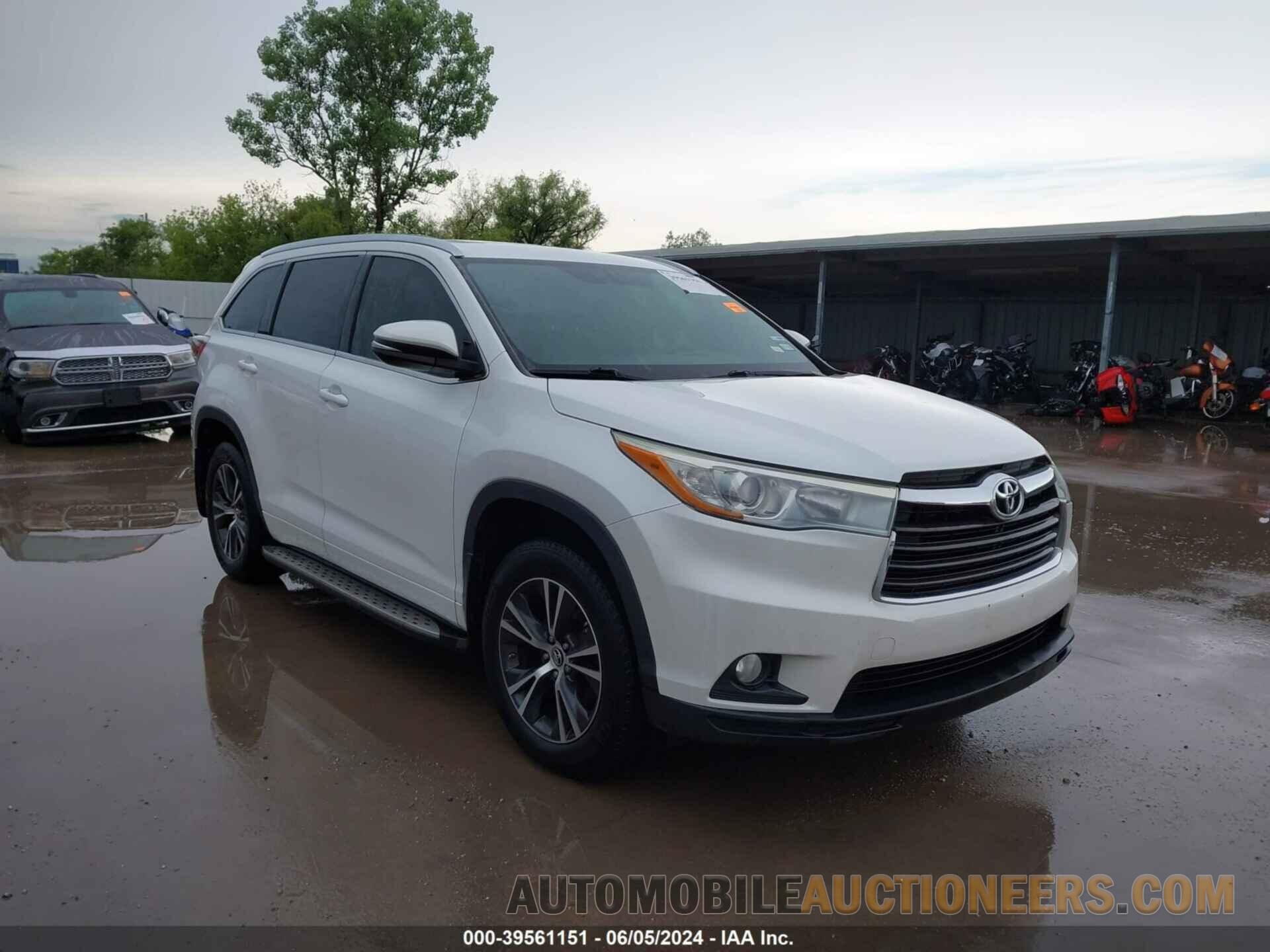 5TDKKRFH5GS135714 TOYOTA HIGHLANDER 2016