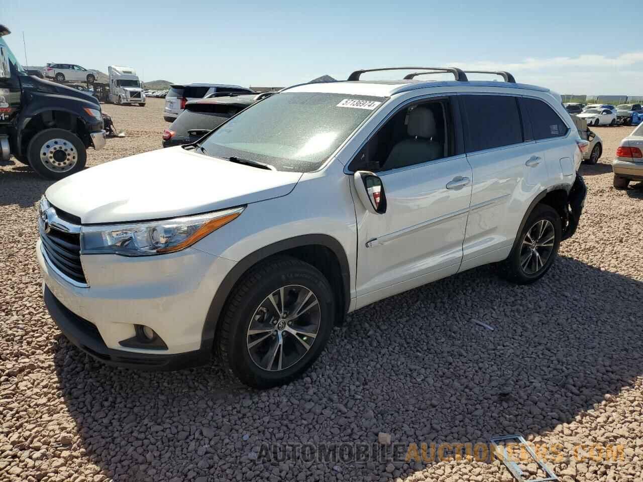 5TDKKRFH5GS143201 TOYOTA HIGHLANDER 2016