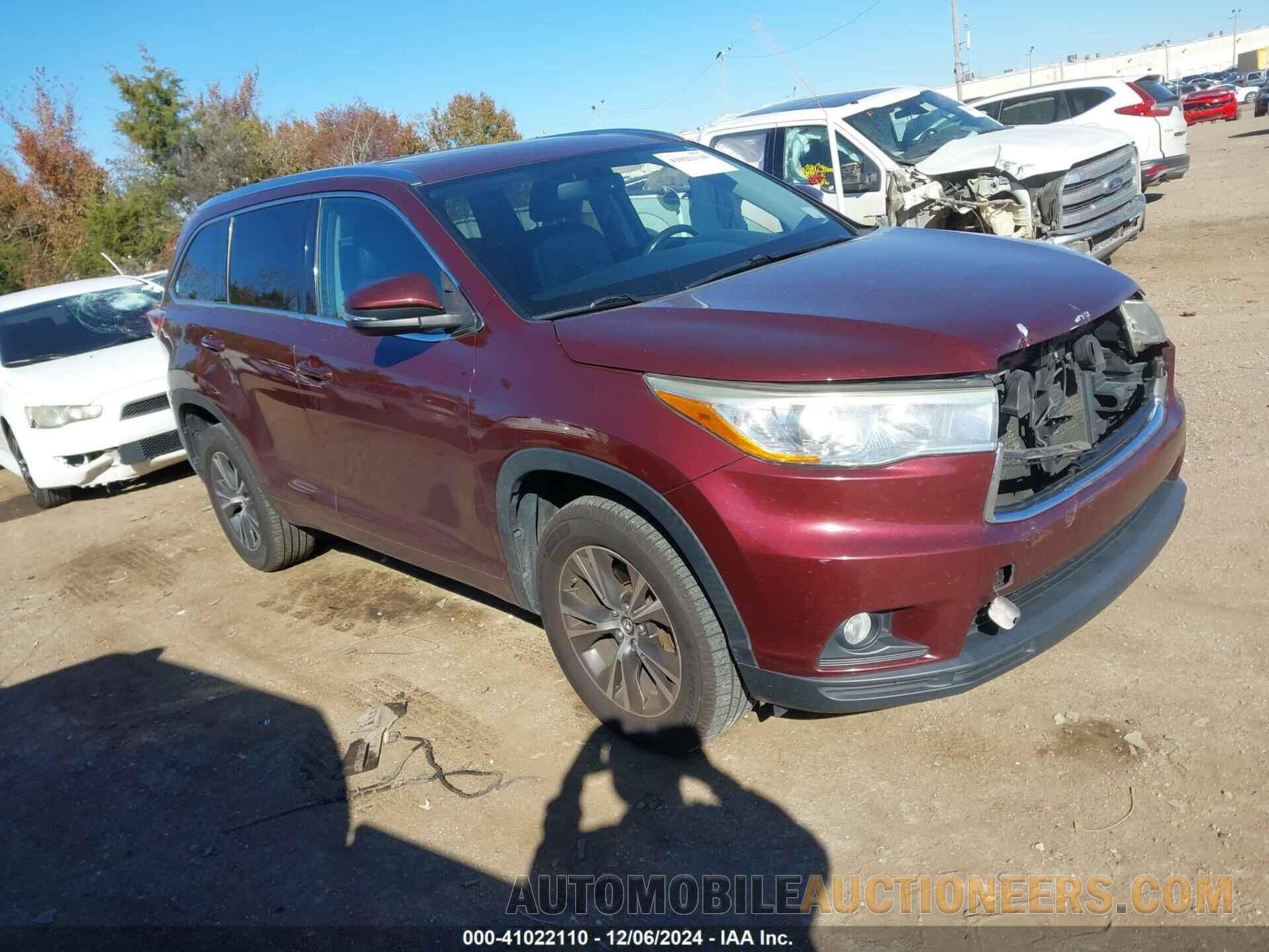 5TDKKRFH5GS155770 TOYOTA HIGHLANDER 2016