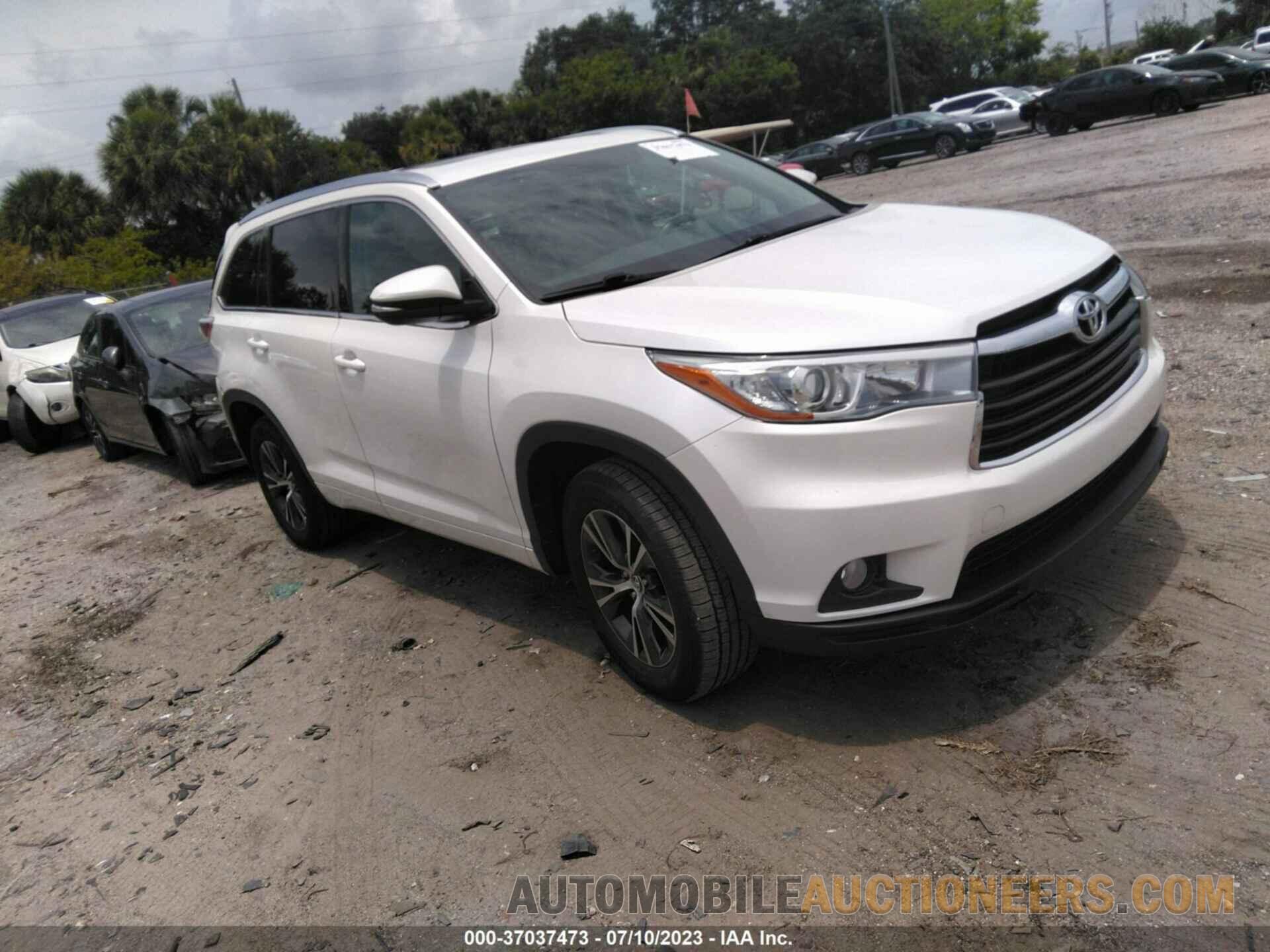 5TDKKRFH5GS173234 TOYOTA HIGHLANDER 2016