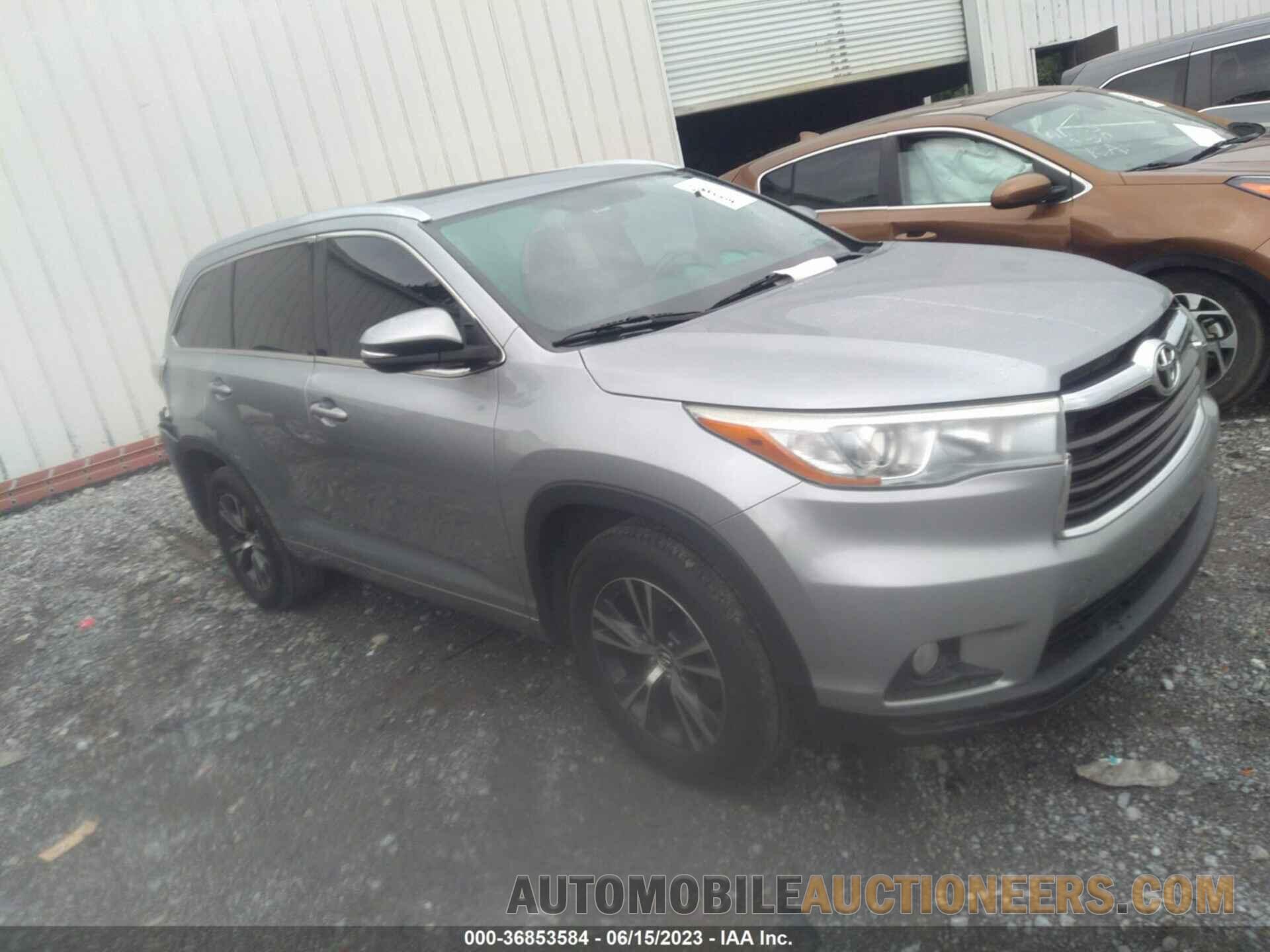 5TDKKRFH5GS501378 TOYOTA HIGHLANDER 2016