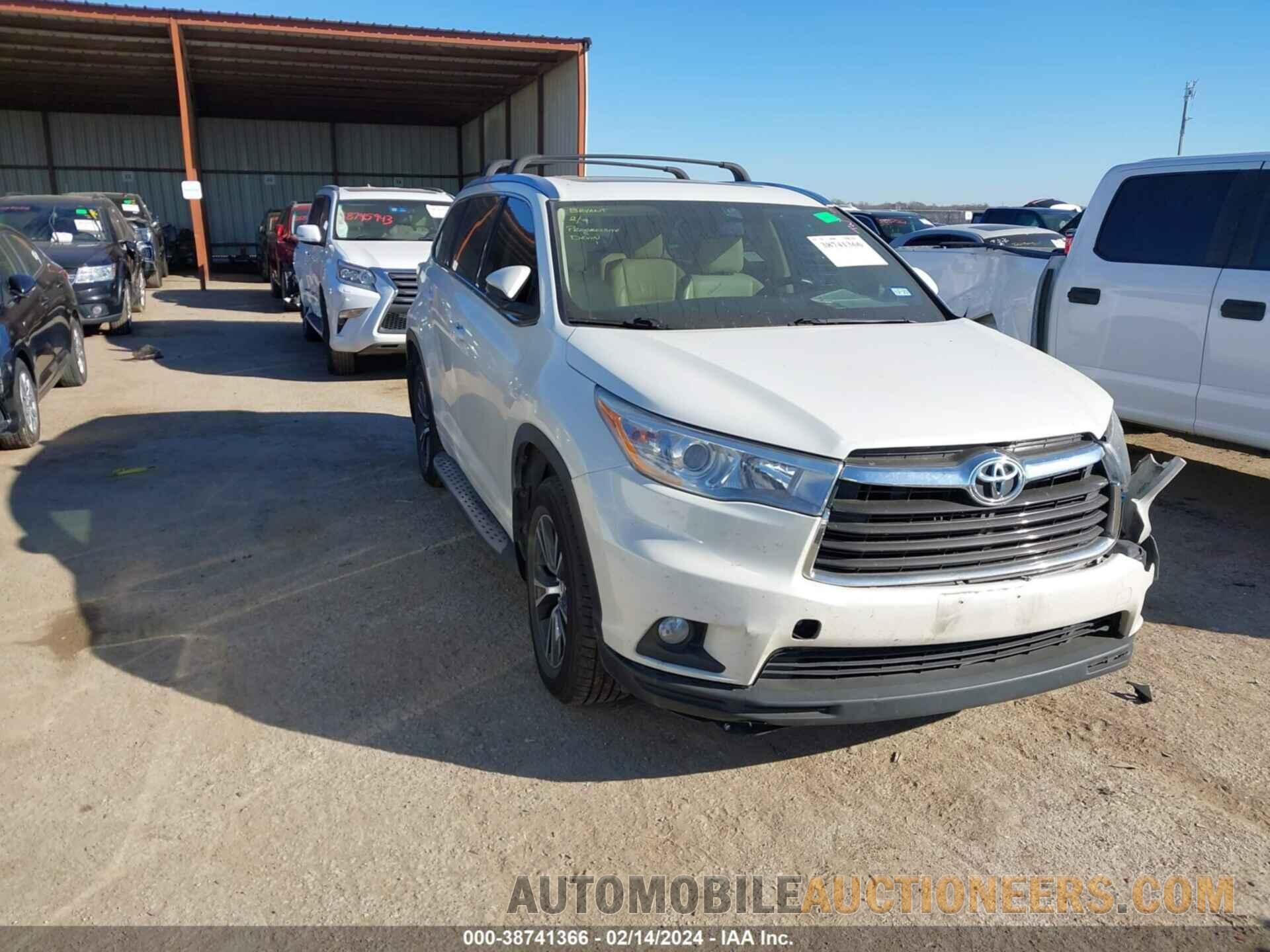 5TDKKRFH5GS504670 TOYOTA HIGHLANDER 2016