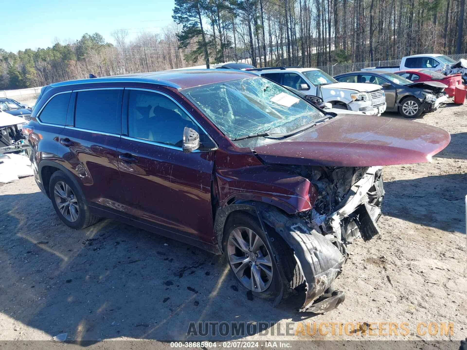 5TDKKRFH6FS045549 TOYOTA HIGHLANDER 2015