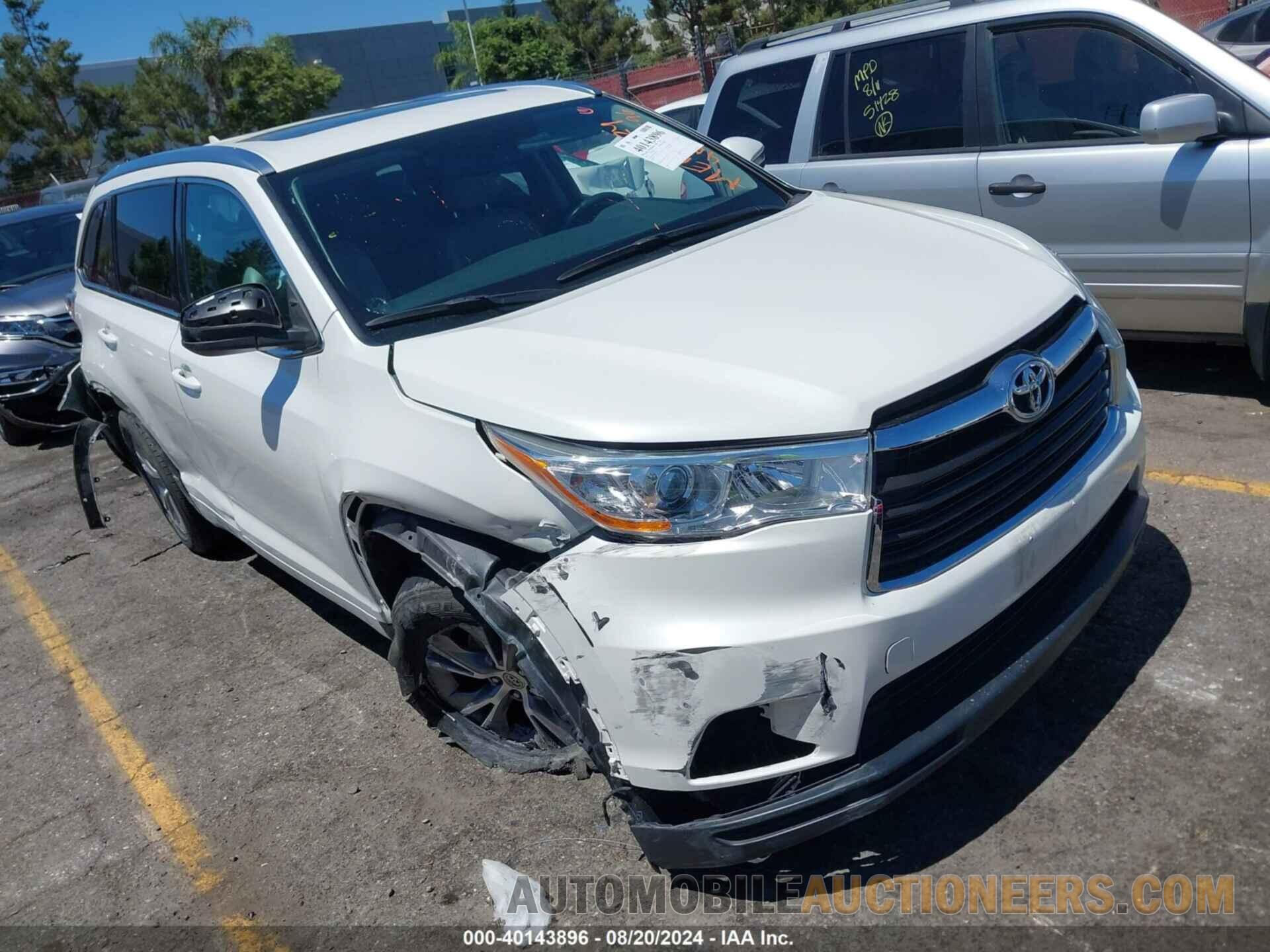 5TDKKRFH6FS101313 TOYOTA HIGHLANDER 2015