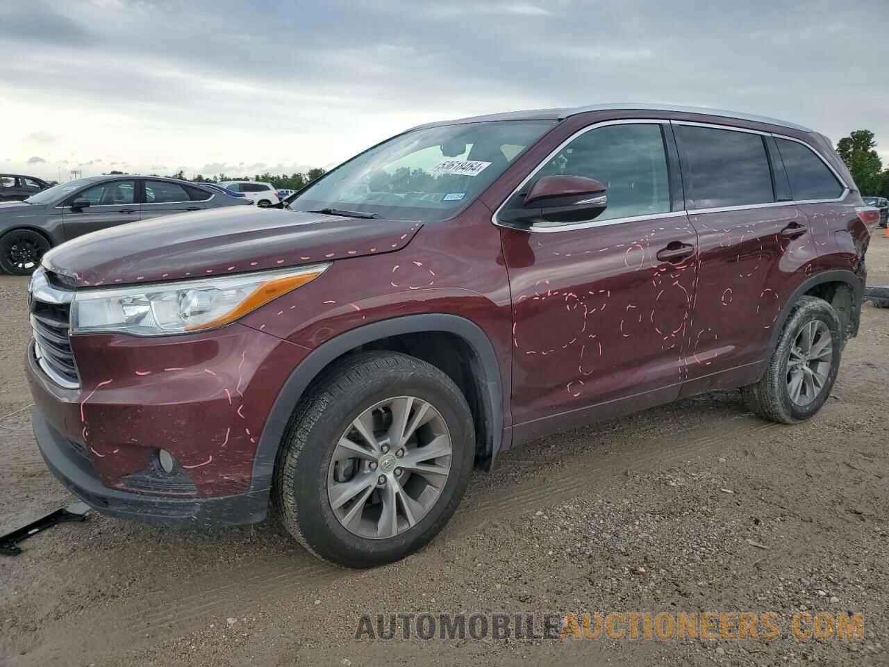 5TDKKRFH6FS116460 TOYOTA HIGHLANDER 2015