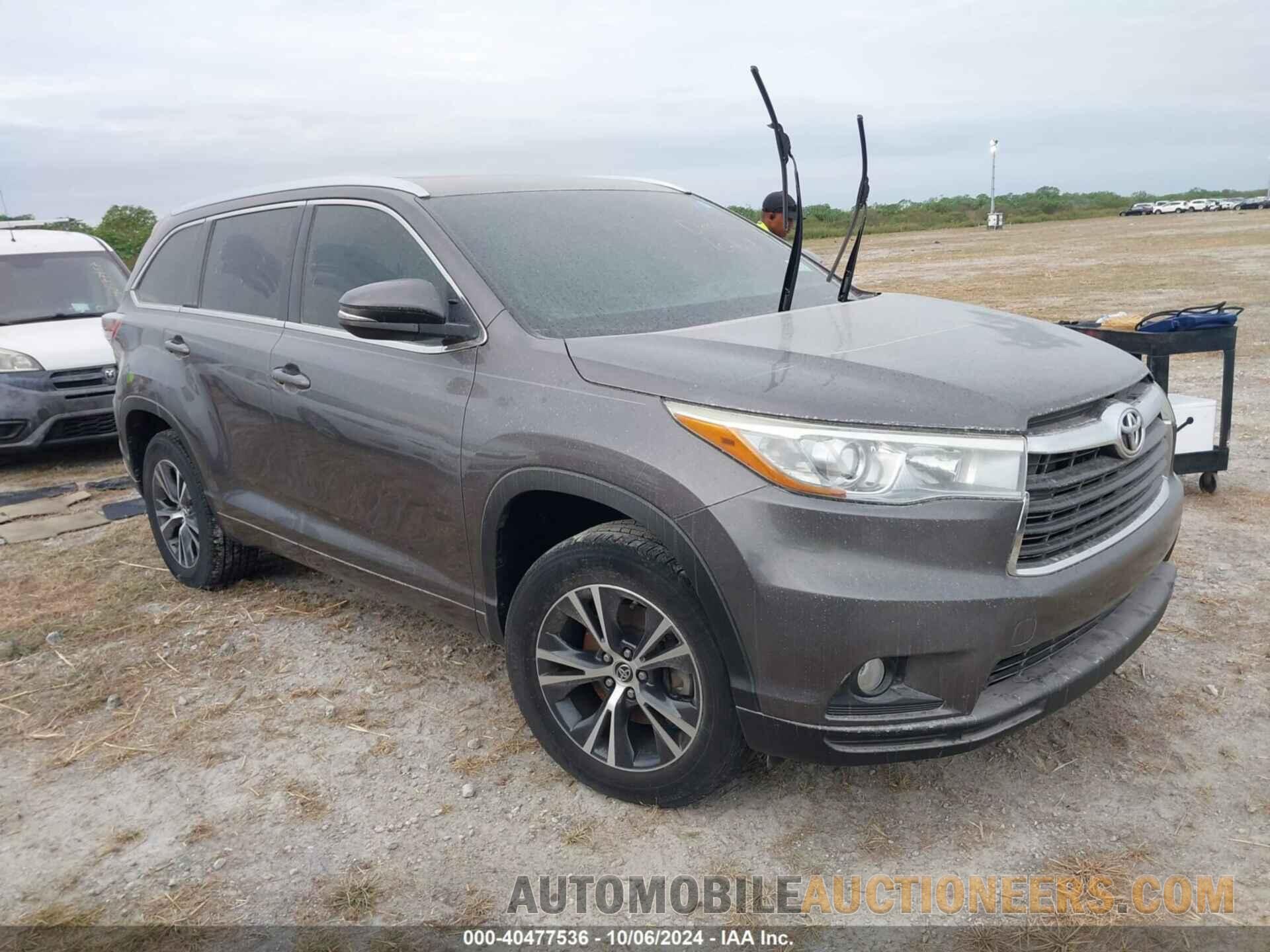 5TDKKRFH6GS122227 TOYOTA HIGHLANDER 2016