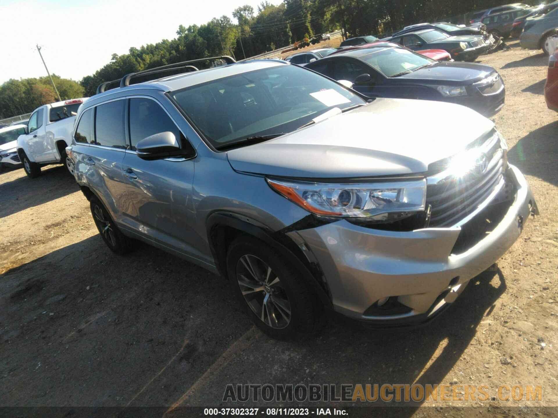 5TDKKRFH6GS123698 TOYOTA HIGHLANDER 2016