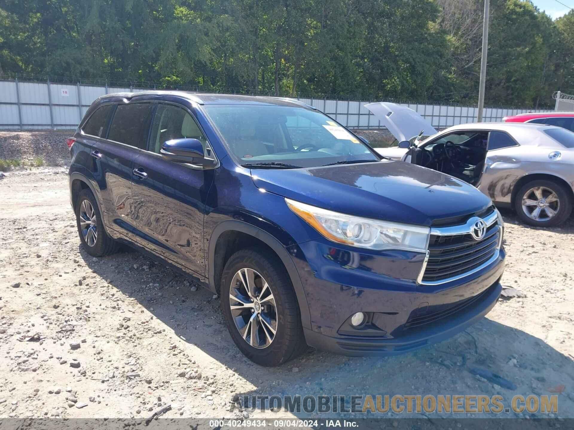 5TDKKRFH6GS138461 TOYOTA HIGHLANDER 2016