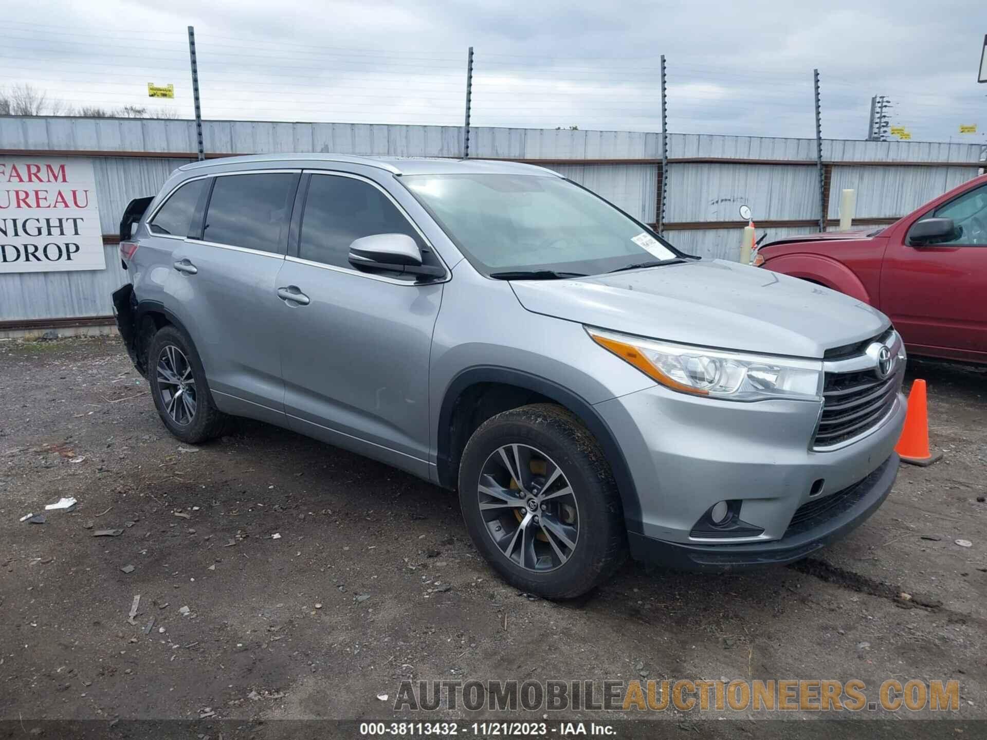 5TDKKRFH6GS139805 TOYOTA HIGHLANDER 2016