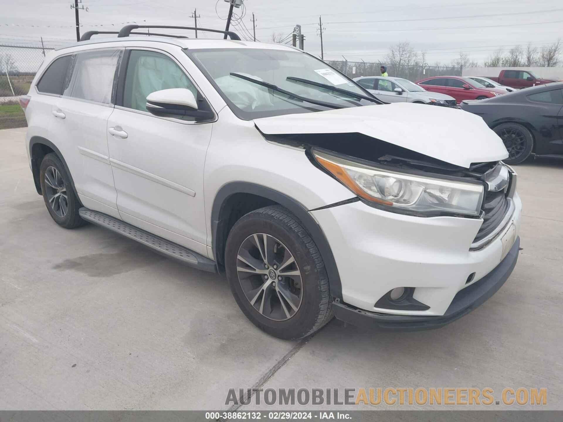 5TDKKRFH6GS140887 TOYOTA HIGHLANDER 2016