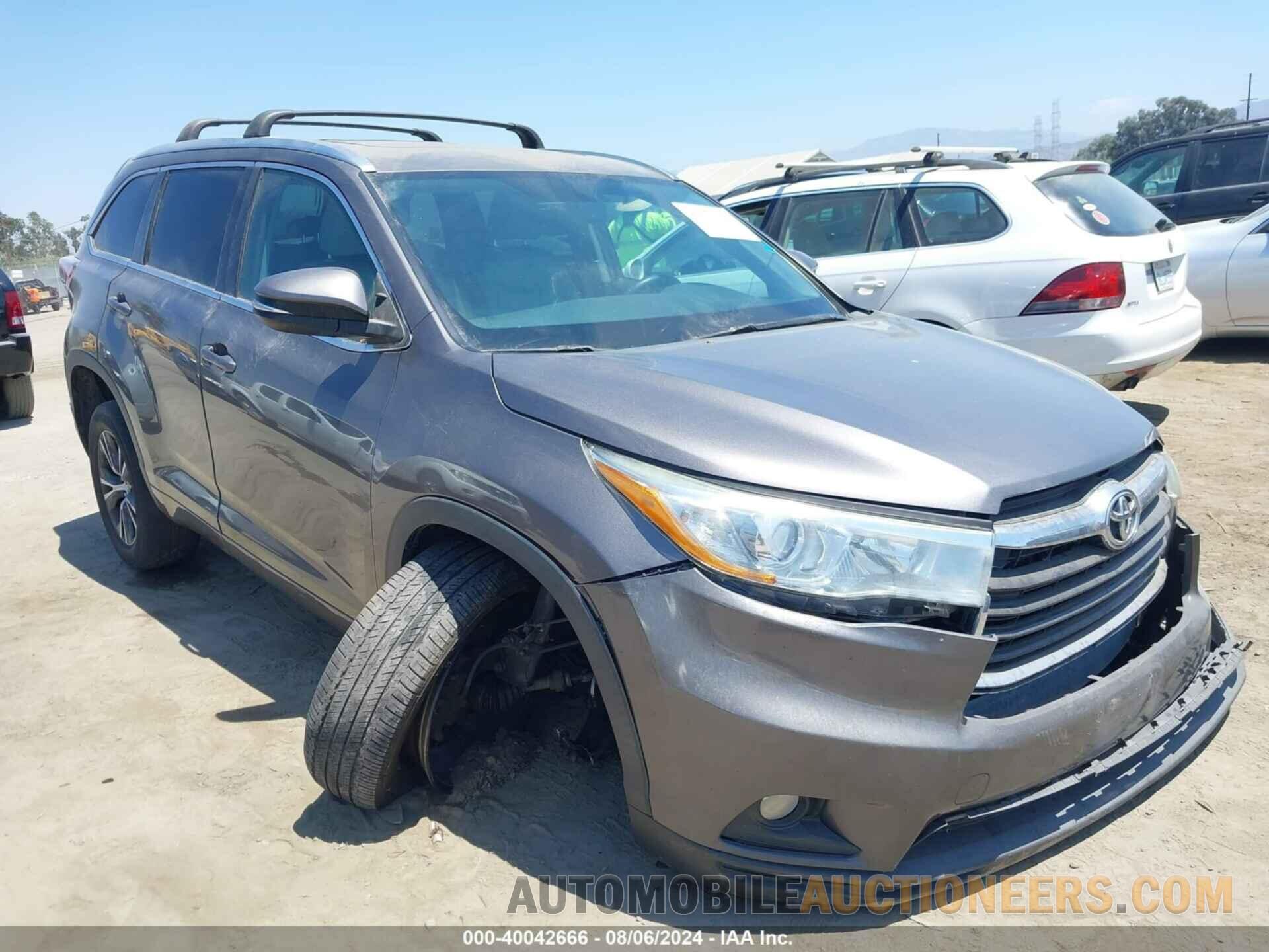 5TDKKRFH6GS146365 TOYOTA HIGHLANDER 2016