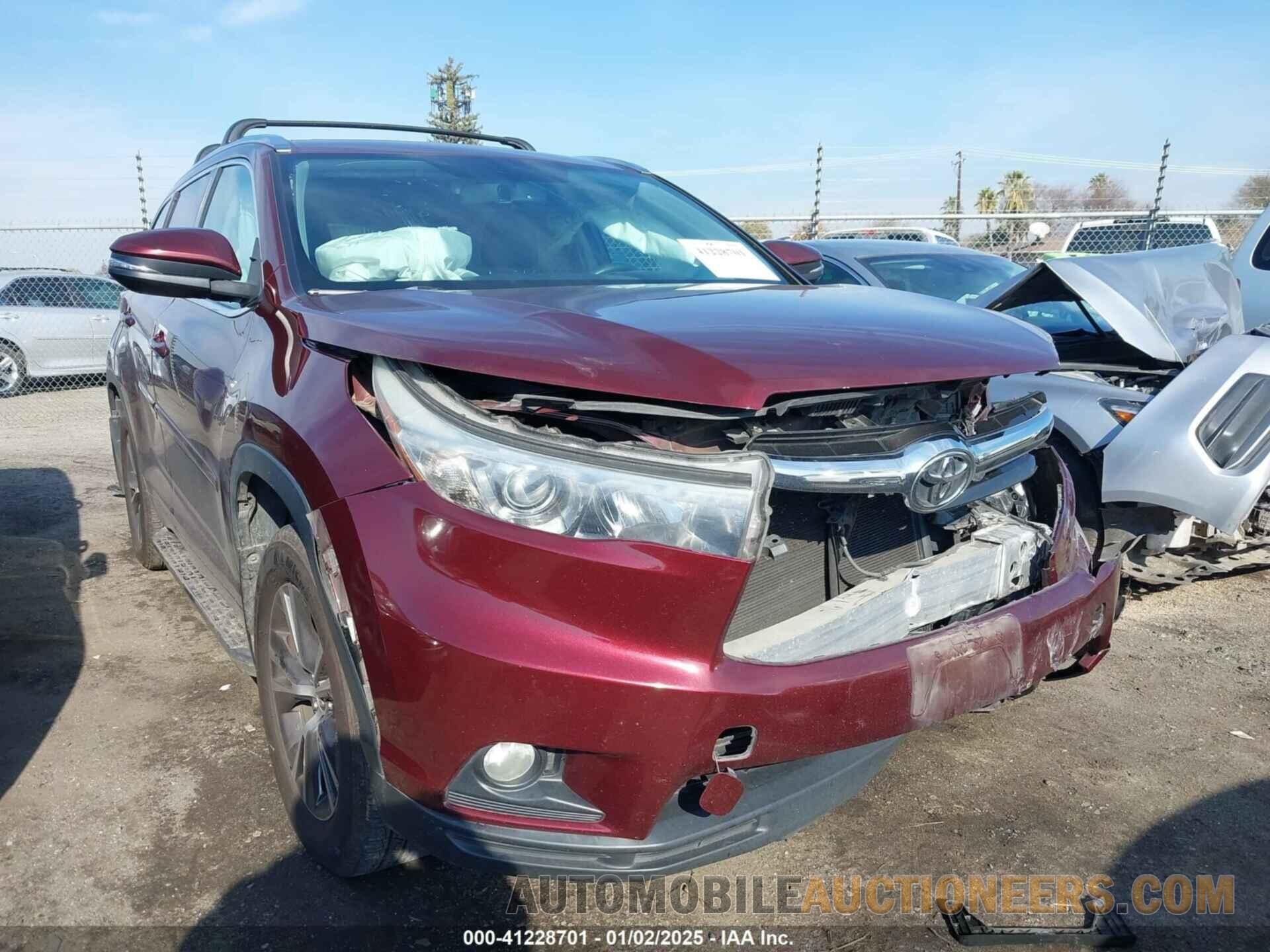 5TDKKRFH6GS157799 TOYOTA HIGHLANDER 2016