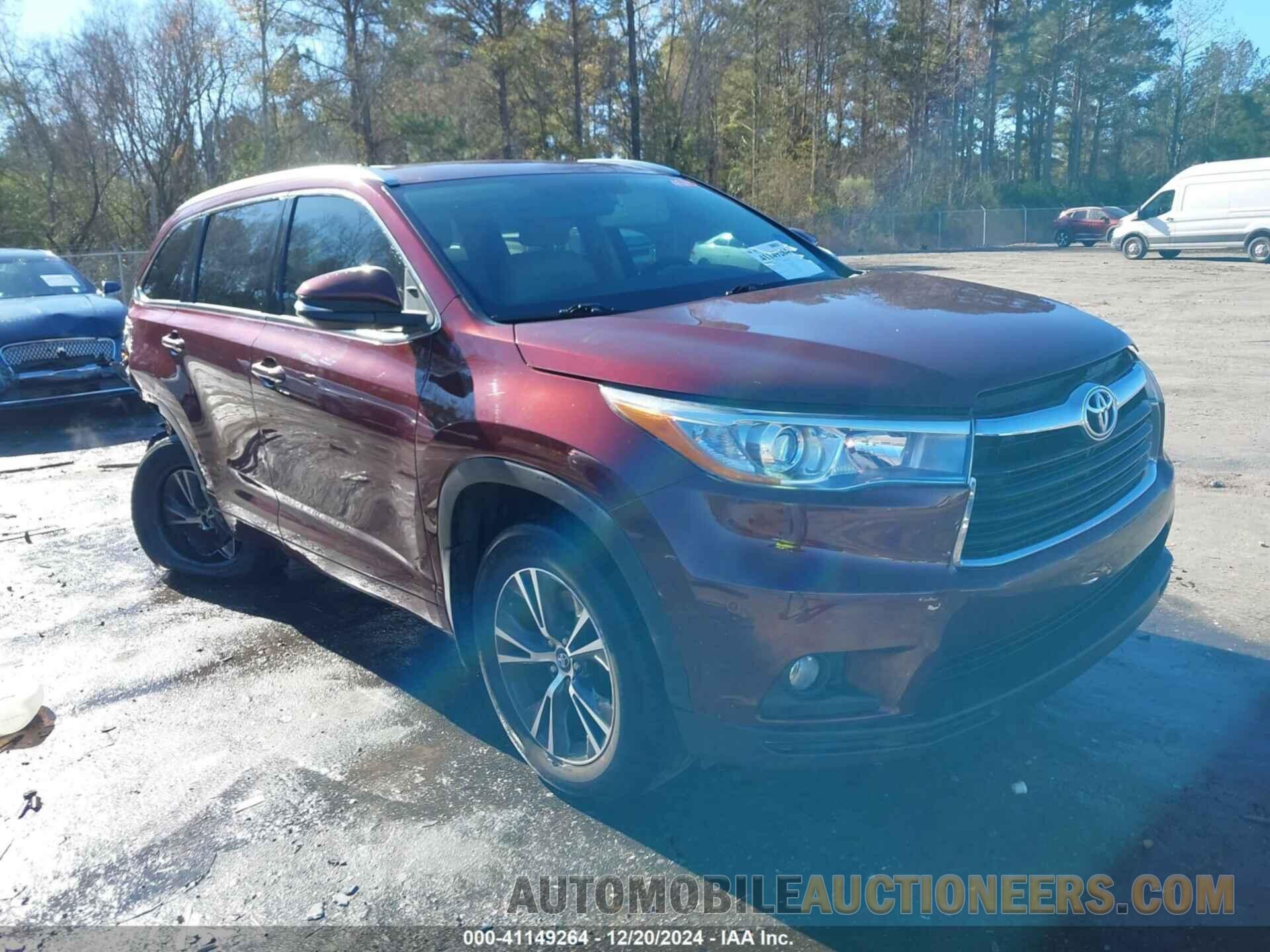 5TDKKRFH6GS165031 TOYOTA HIGHLANDER 2016