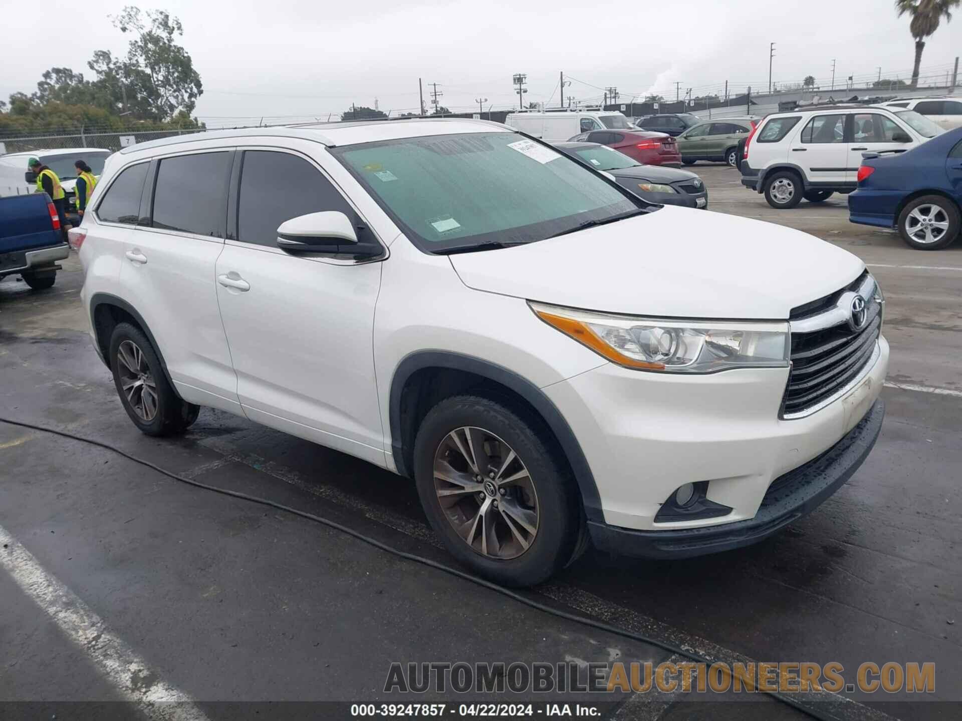 5TDKKRFH6GS167510 TOYOTA HIGHLANDER 2016