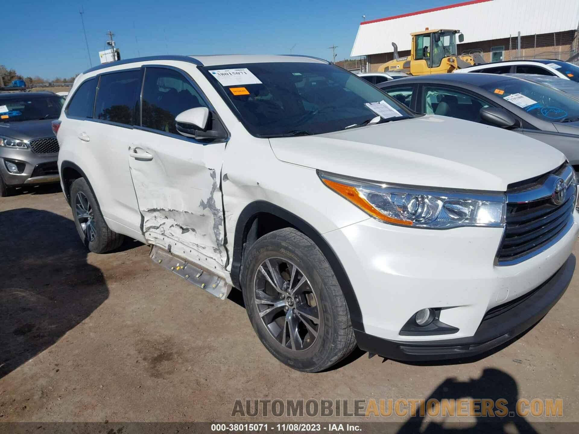 5TDKKRFH6GS168365 TOYOTA HIGHLANDER 2016