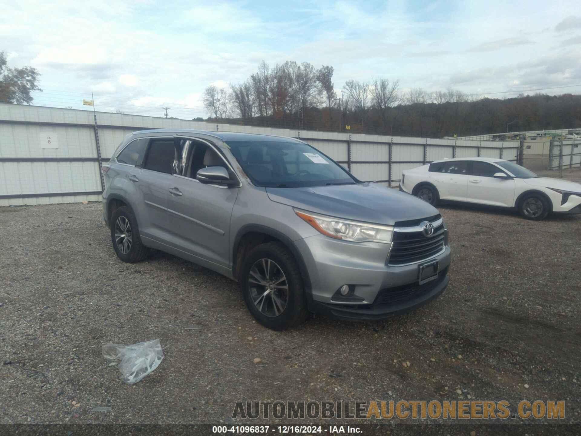 5TDKKRFH7GS142695 TOYOTA HIGHLANDER 2016