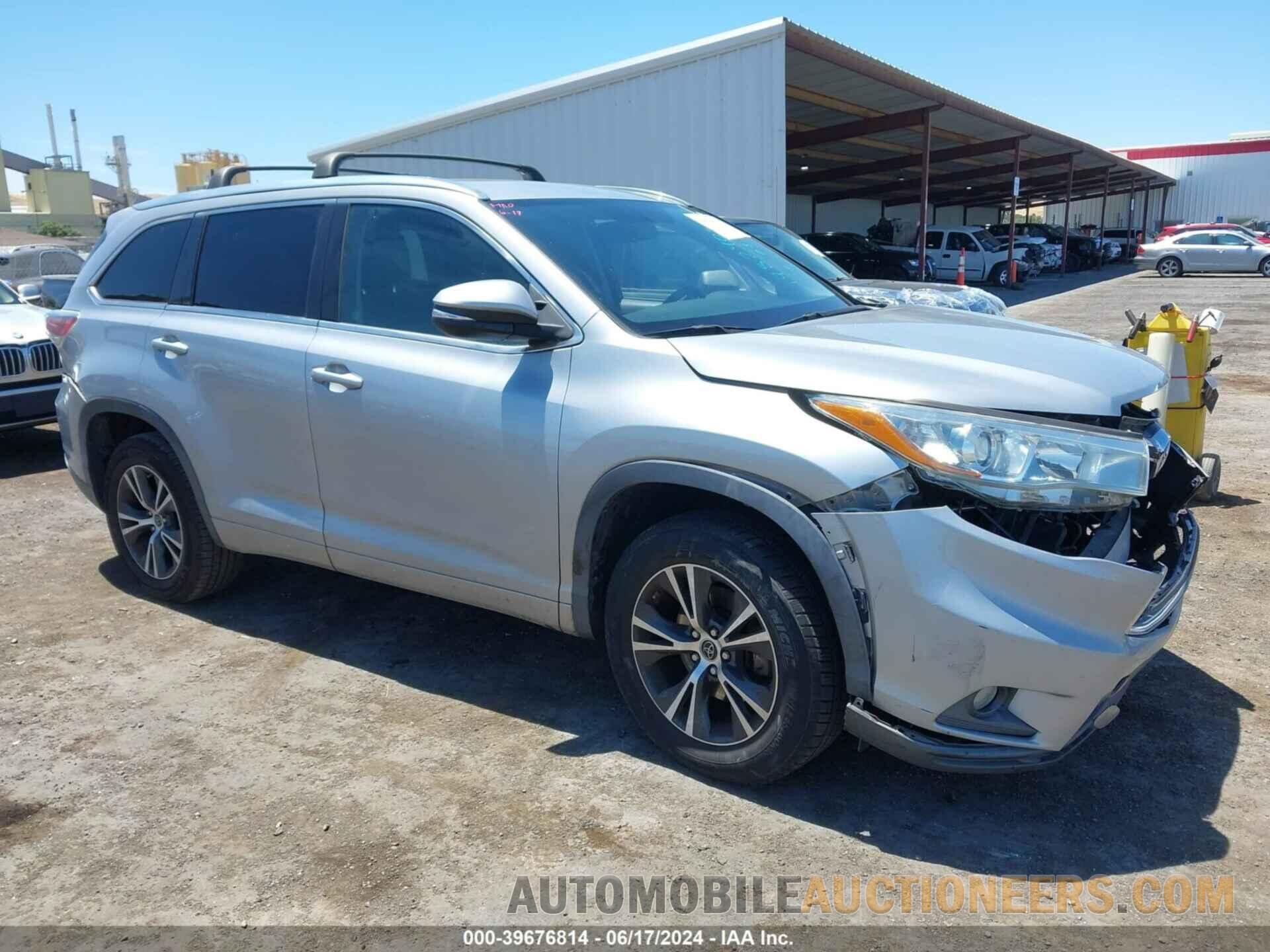 5TDKKRFH7GS145600 TOYOTA HIGHLANDER 2016