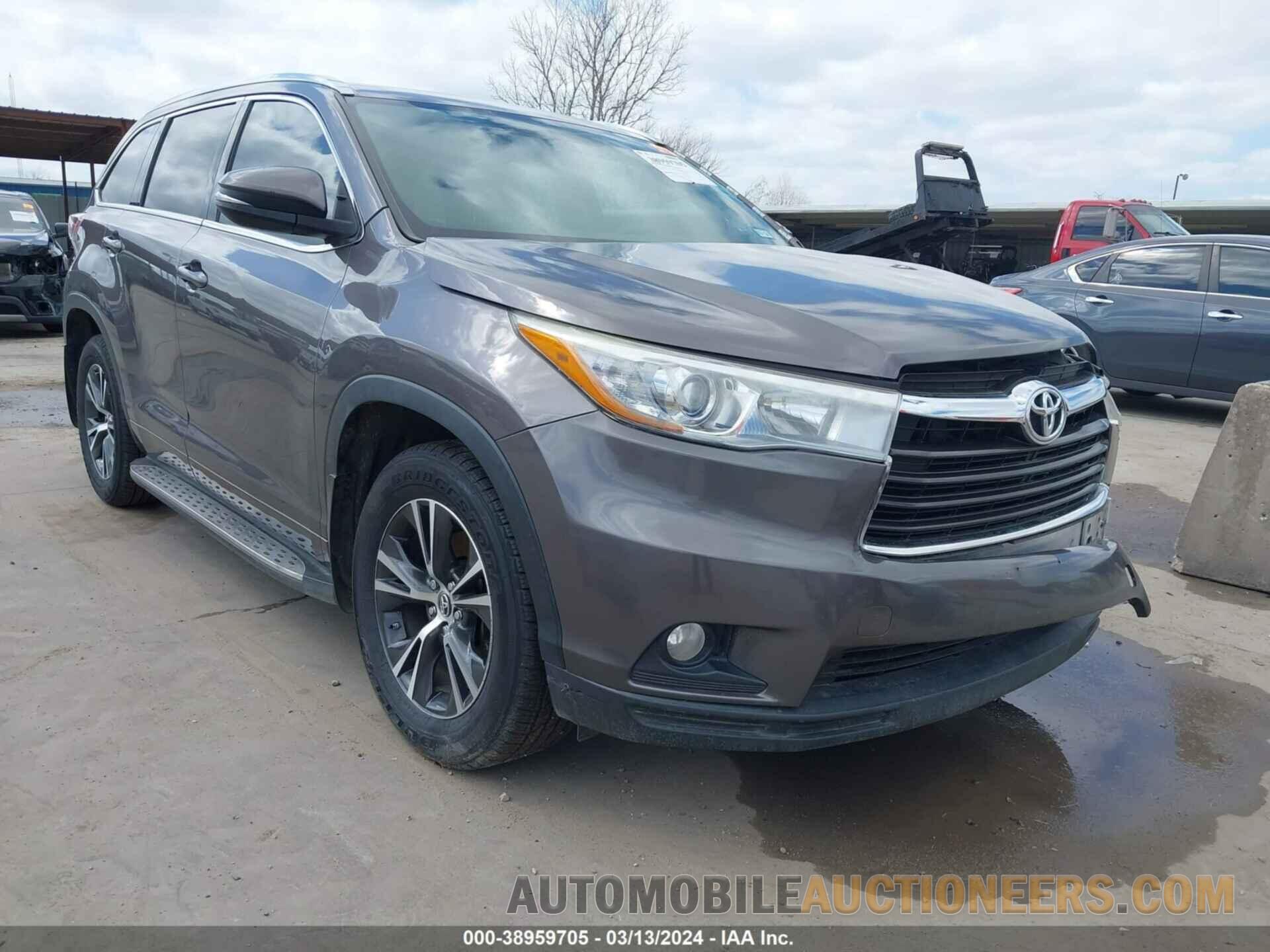 5TDKKRFH7GS145662 TOYOTA HIGHLANDER 2016