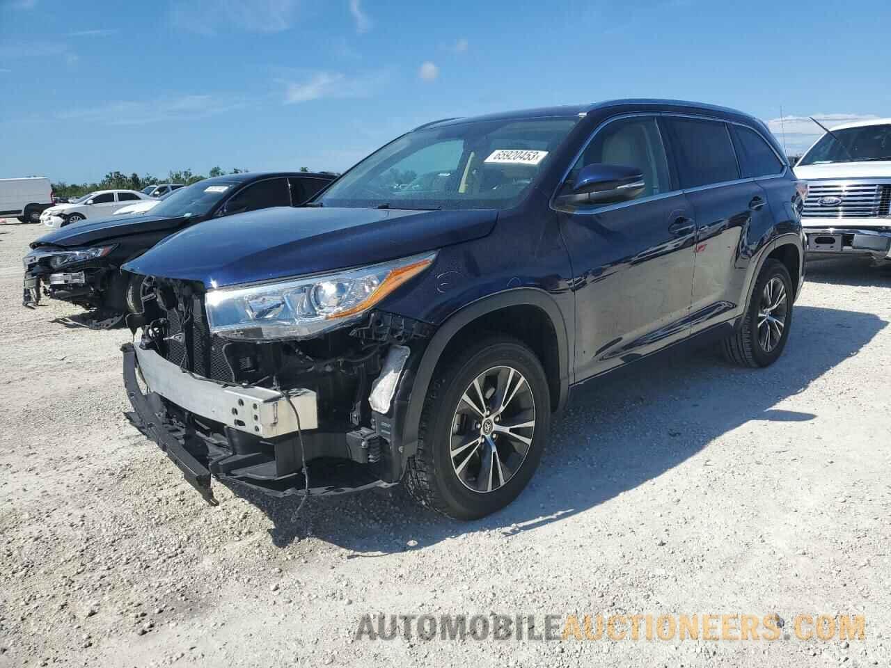 5TDKKRFH7GS158458 TOYOTA HIGHLANDER 2016