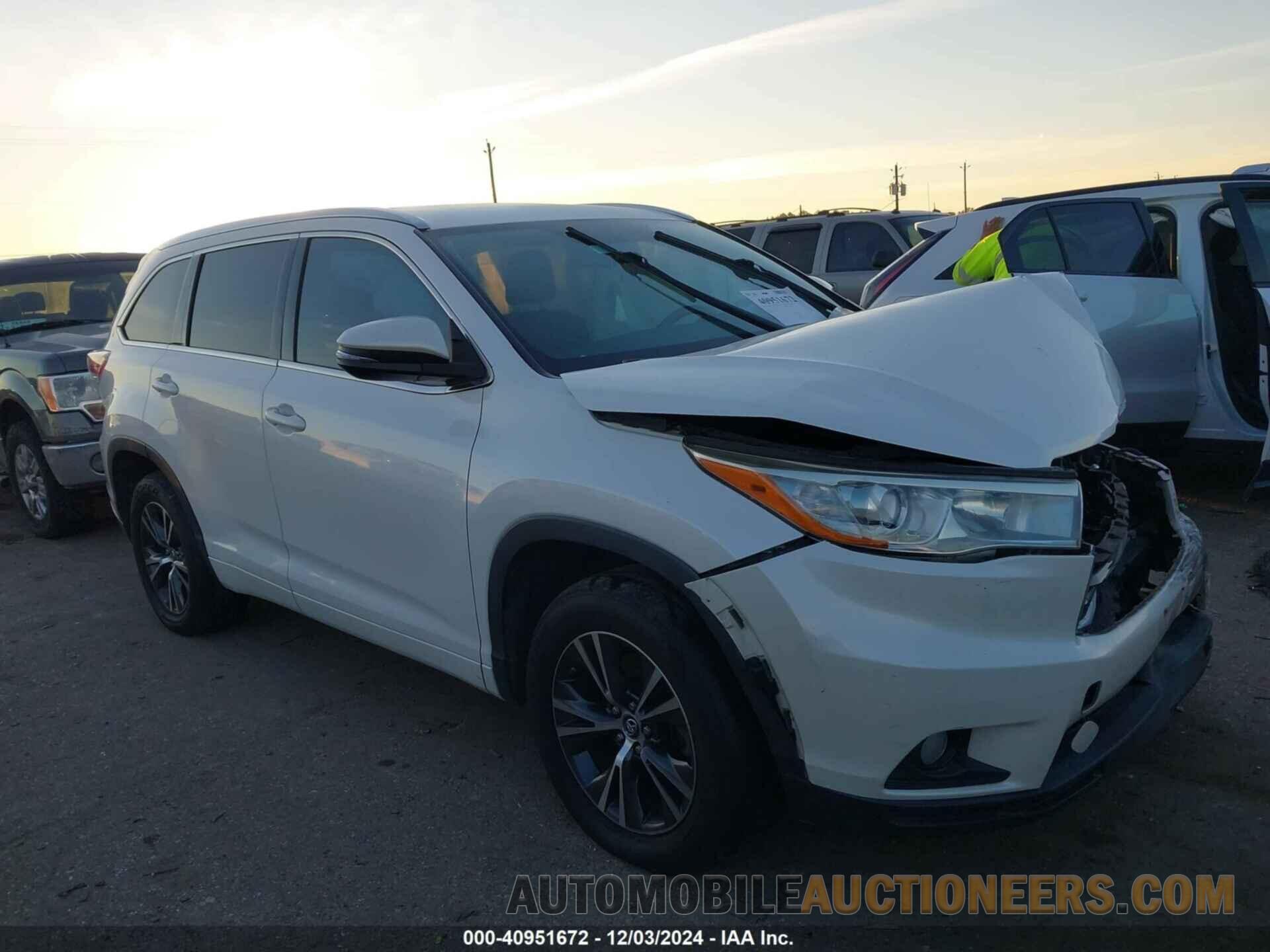 5TDKKRFH7GS171744 TOYOTA HIGHLANDER 2016