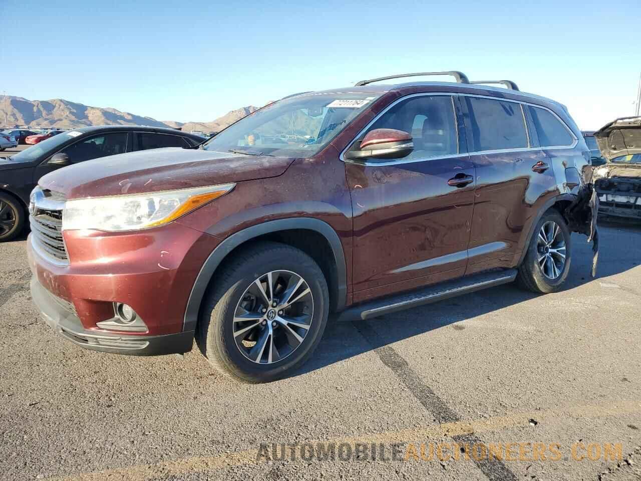 5TDKKRFH7GS172554 TOYOTA HIGHLANDER 2016