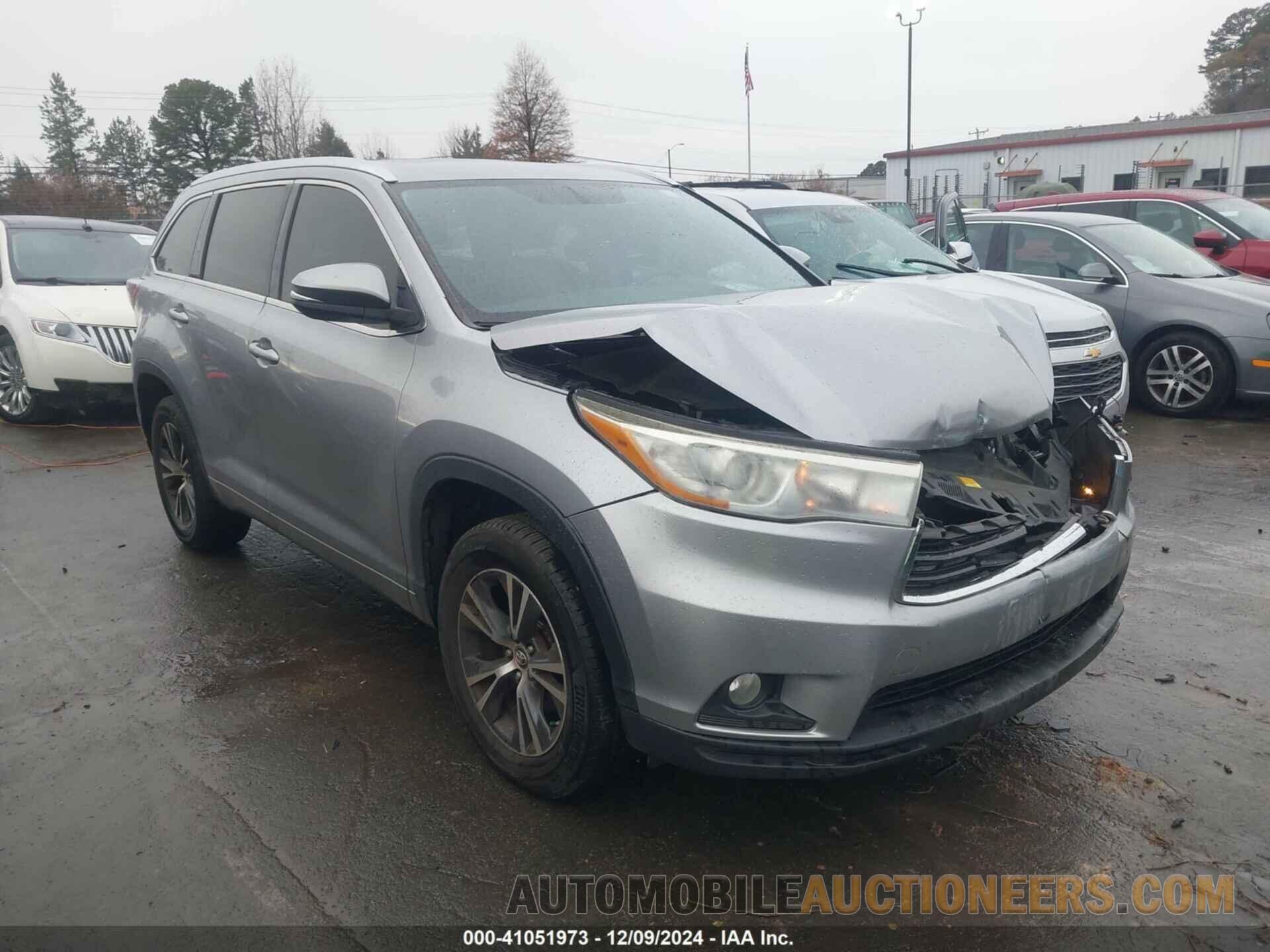 5TDKKRFH7GS178600 TOYOTA HIGHLANDER 2016