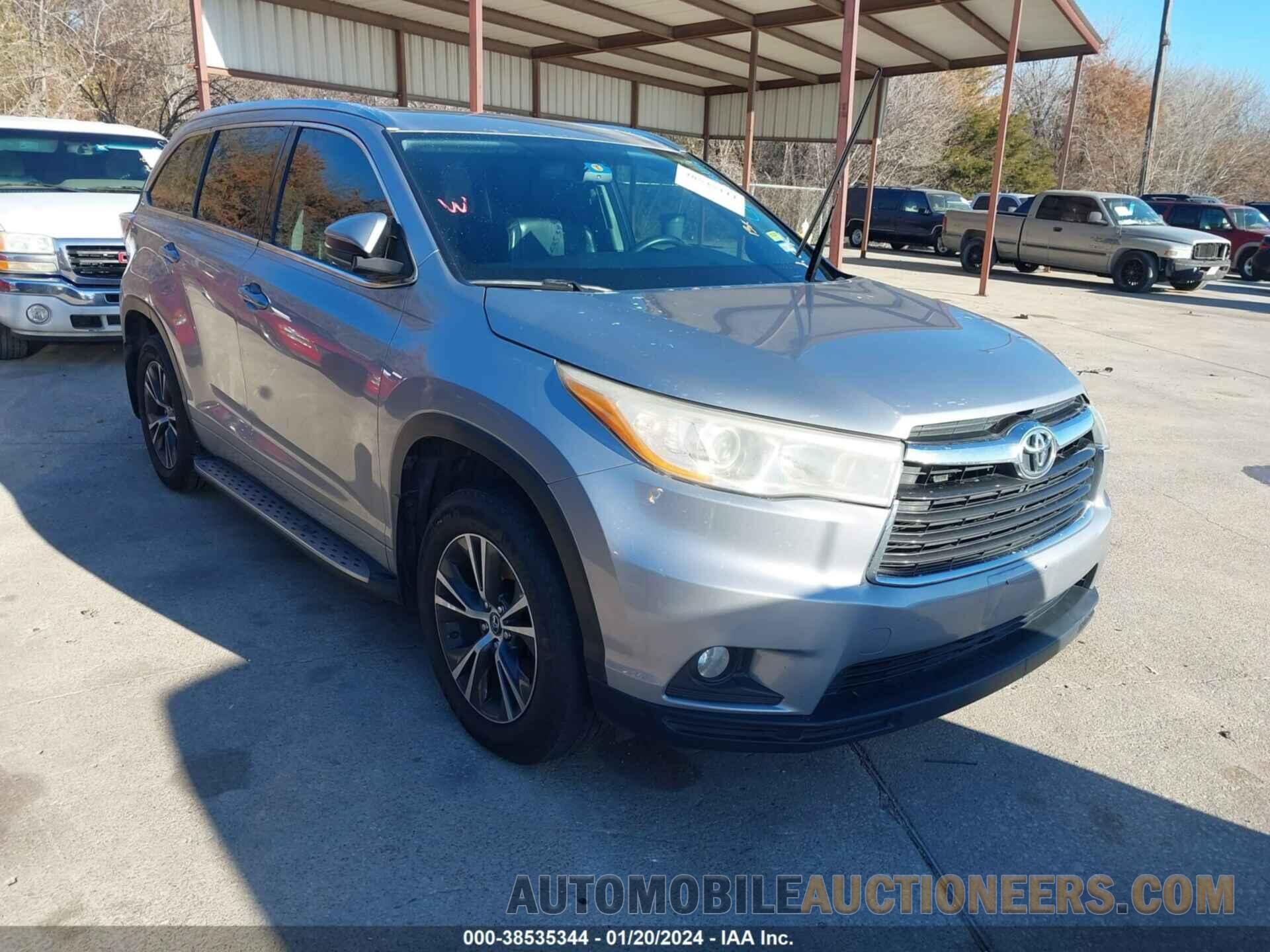 5TDKKRFH7GS503410 TOYOTA HIGHLANDER 2016