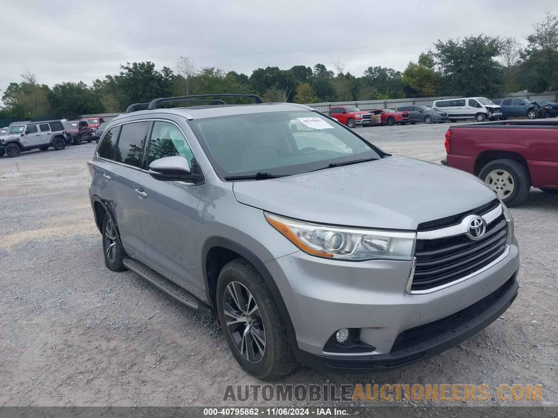 5TDKKRFH7GS507151 TOYOTA HIGHLANDER 2016