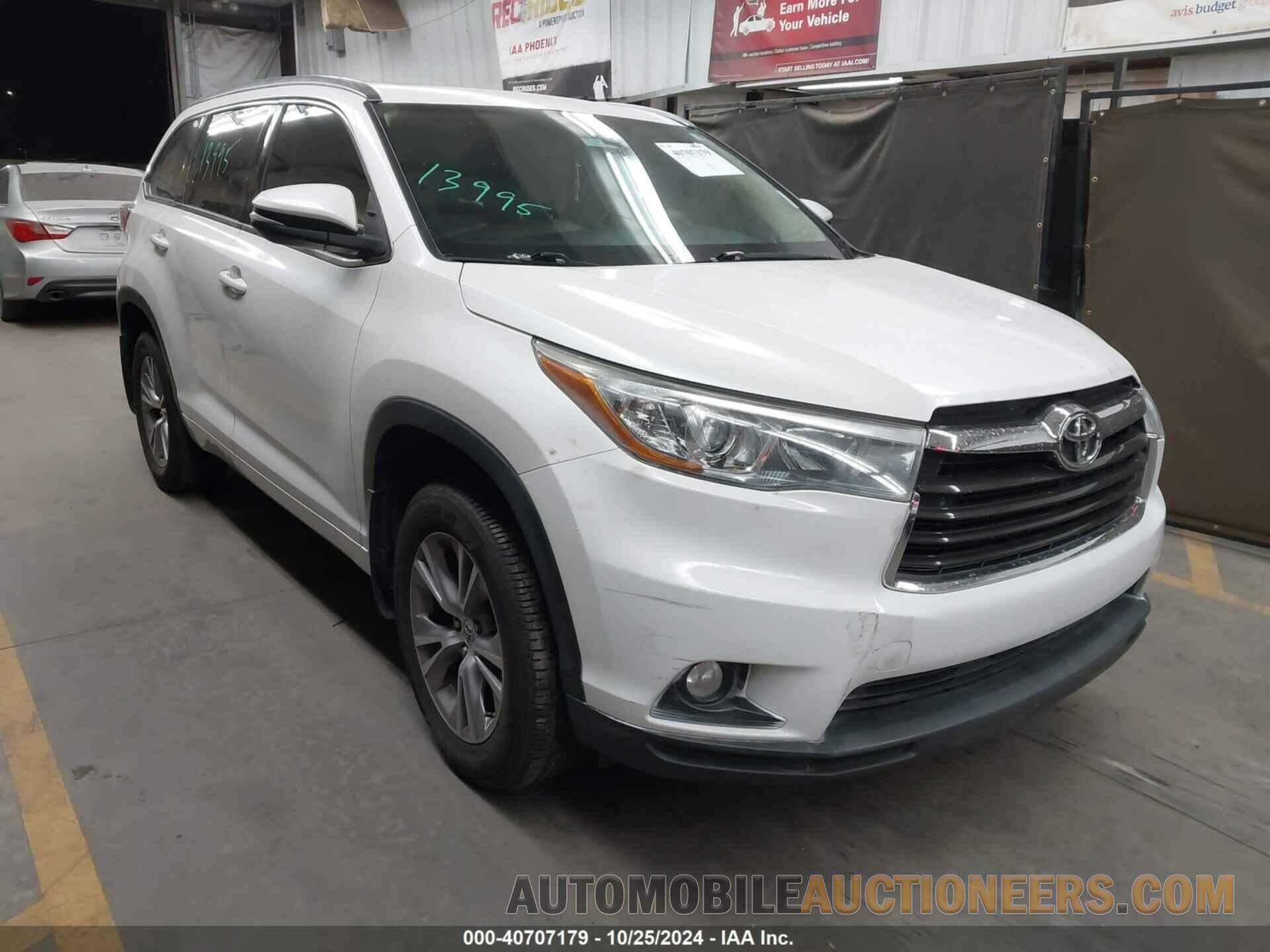 5TDKKRFH8FS072297 TOYOTA HIGHLANDER 2015