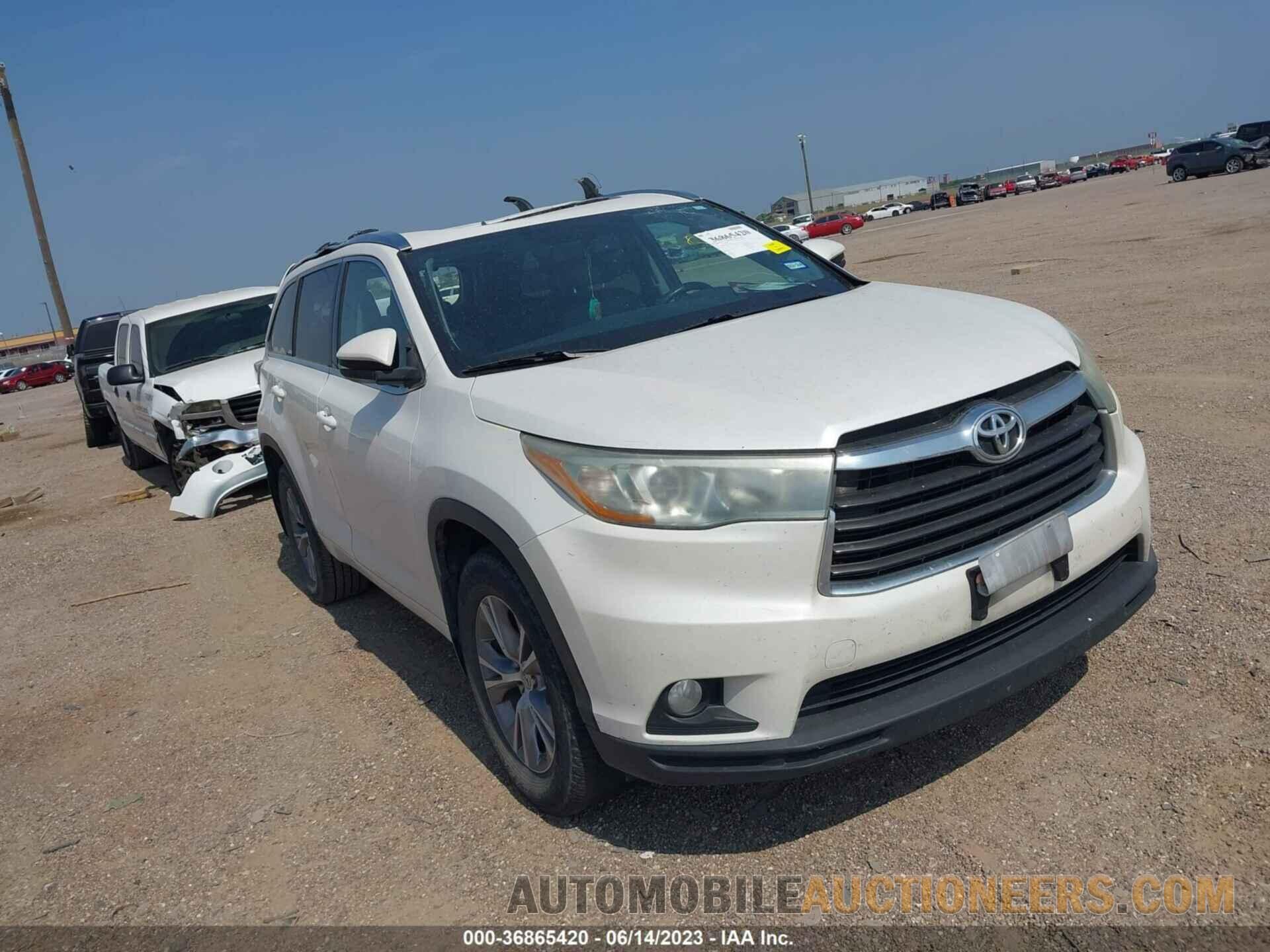 5TDKKRFH8FS118842 TOYOTA HIGHLANDER 2015