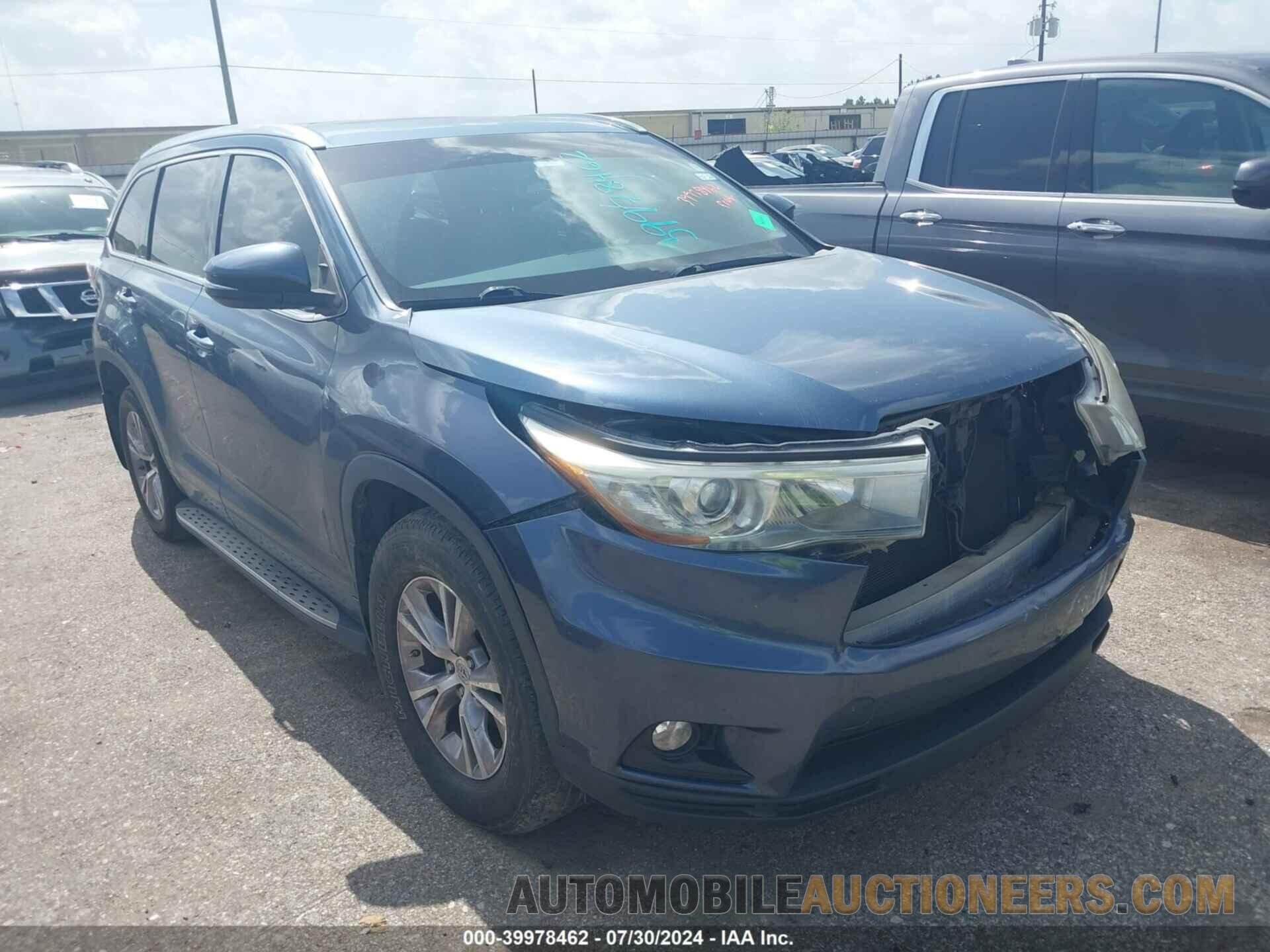 5TDKKRFH8FS119053 TOYOTA HIGHLANDER 2015