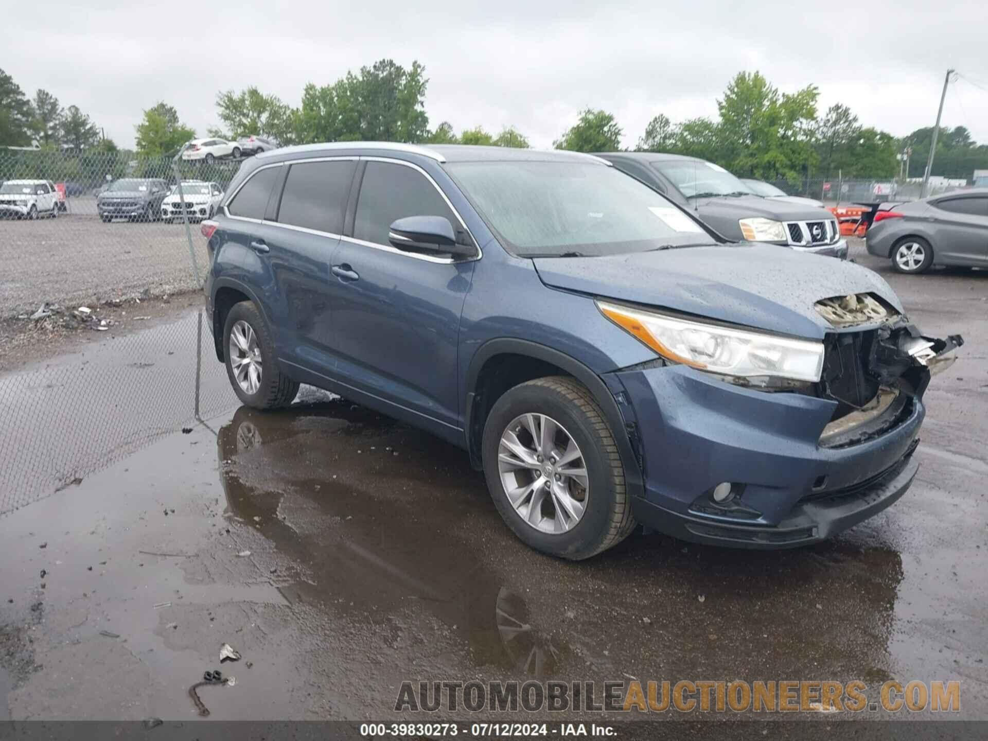 5TDKKRFH8FS119490 TOYOTA HIGHLANDER 2015