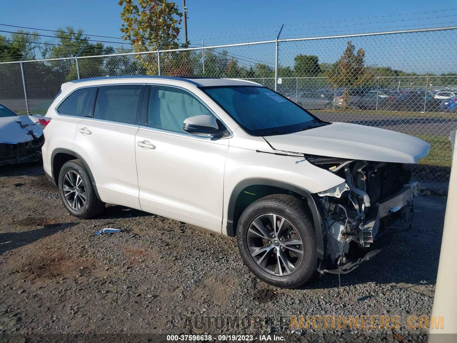 5TDKKRFH8GS123637 TOYOTA HIGHLANDER 2016