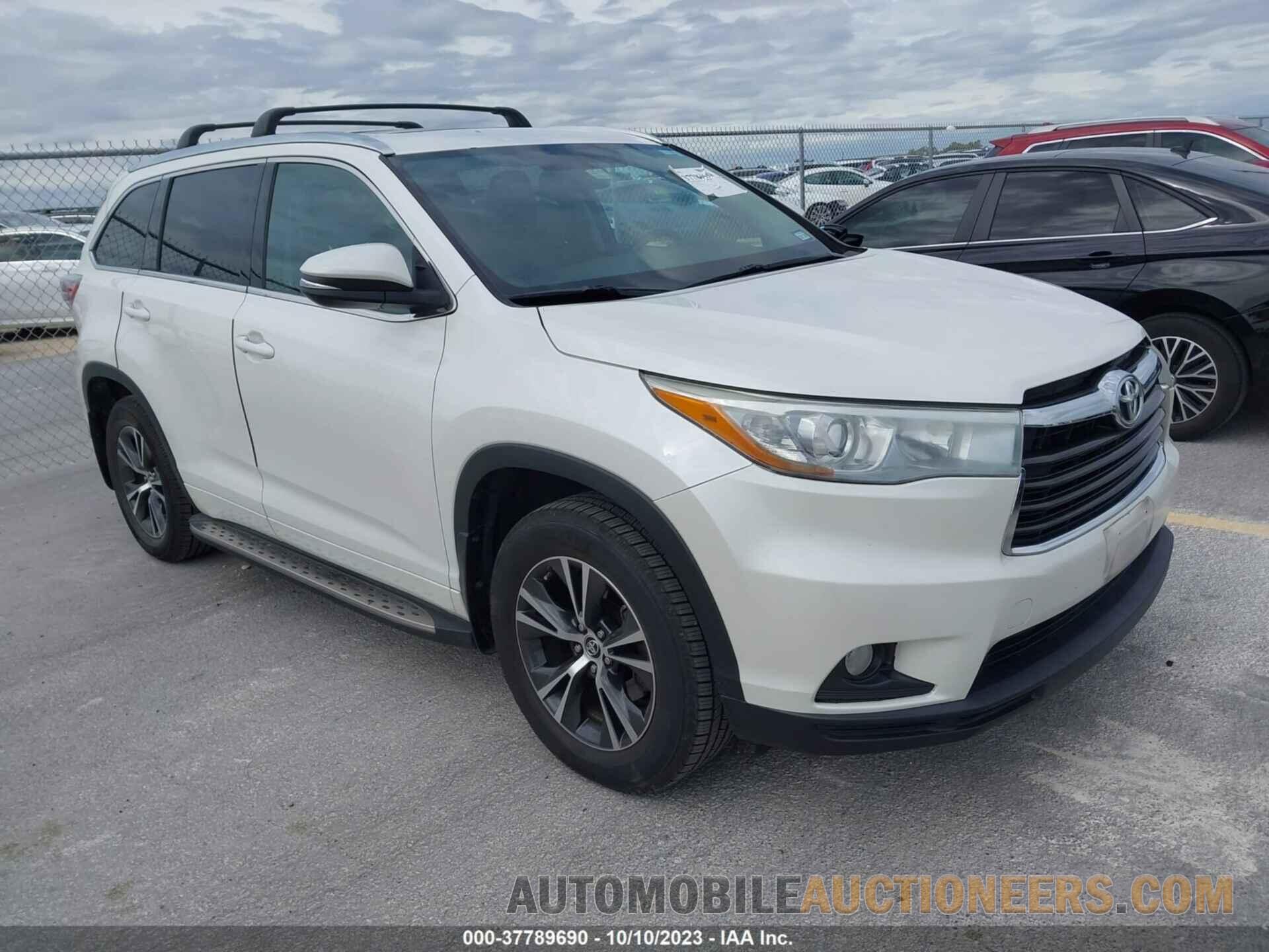 5TDKKRFH8GS139367 TOYOTA HIGHLANDER 2016