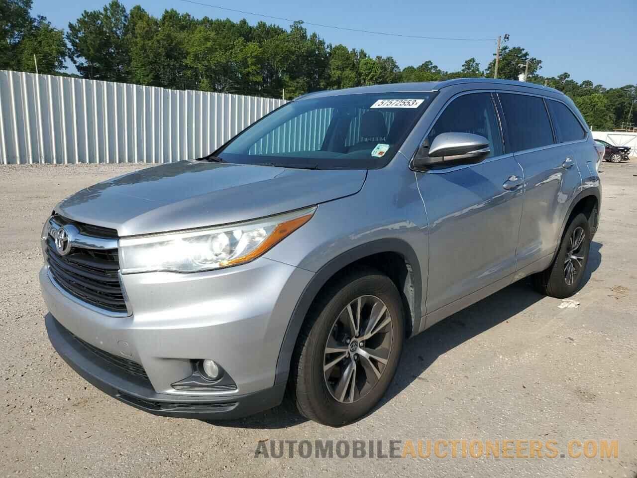 5TDKKRFH8GS141412 TOYOTA HIGHLANDER 2016