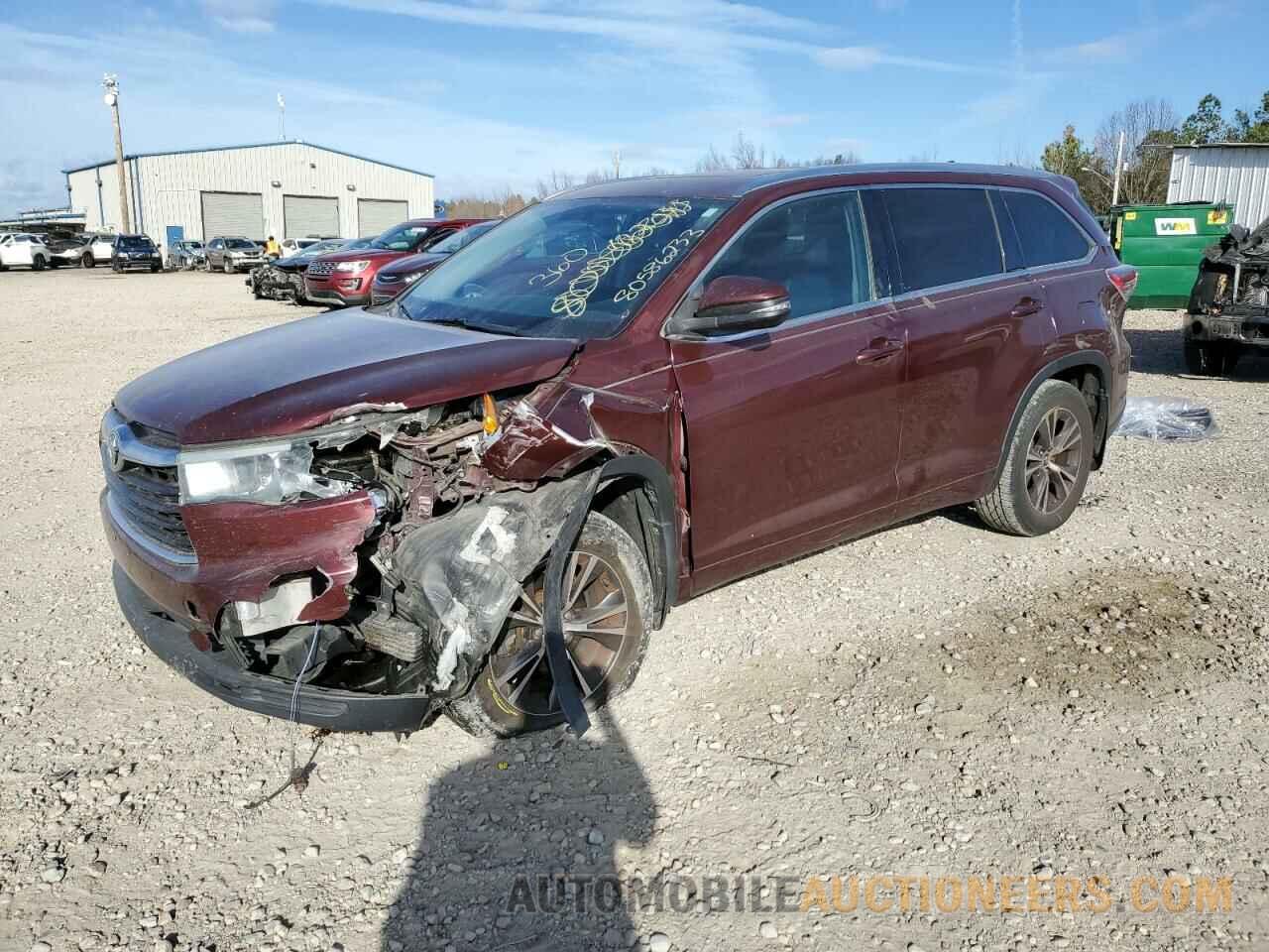 5TDKKRFH8GS142799 TOYOTA HIGHLANDER 2016