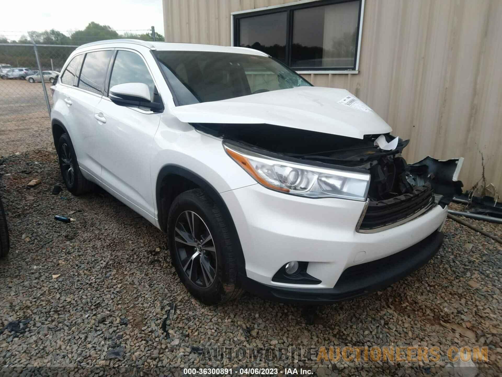 5TDKKRFH8GS144164 TOYOTA HIGHLANDER 2016