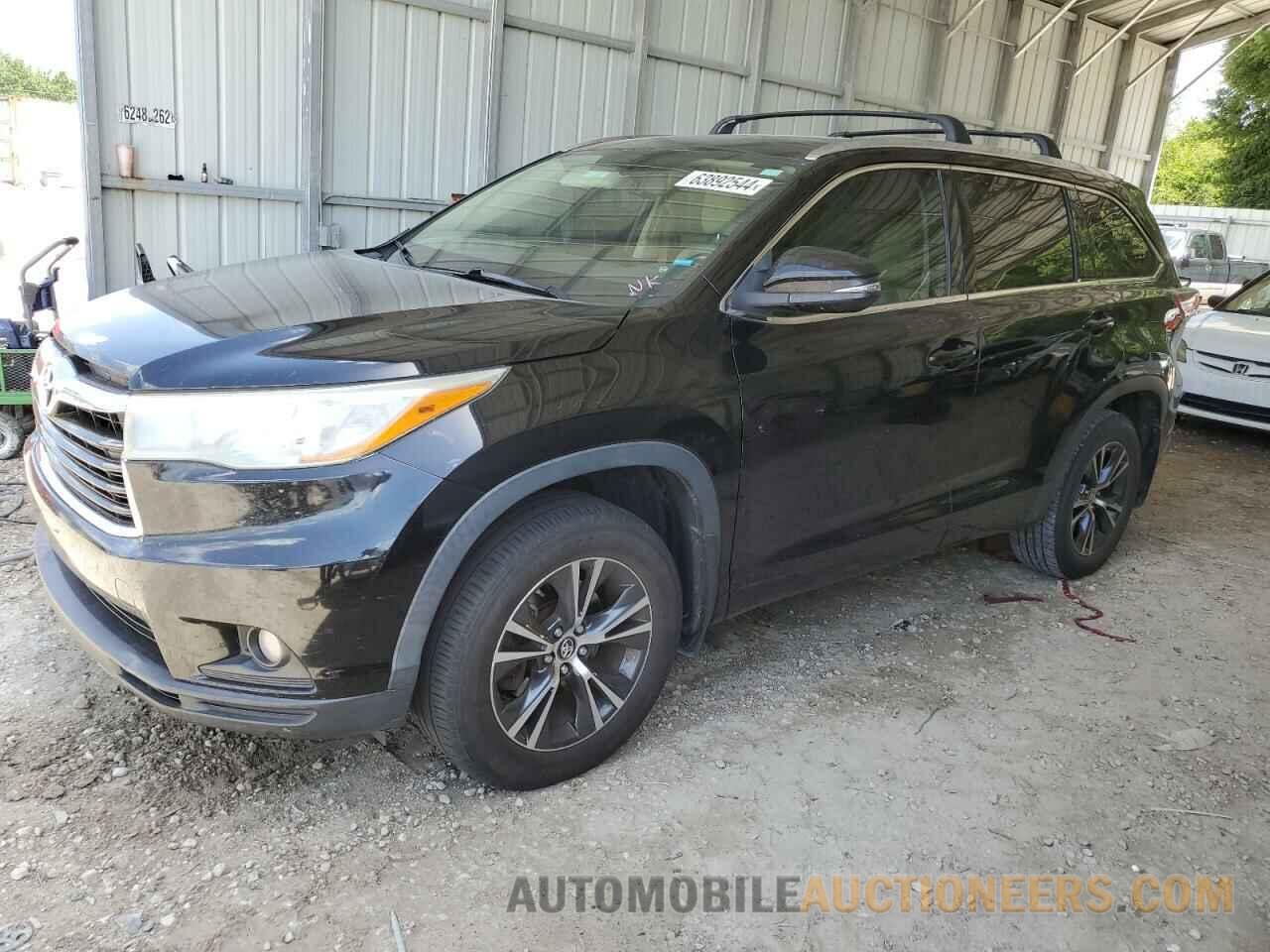 5TDKKRFH8GS148277 TOYOTA HIGHLANDER 2016