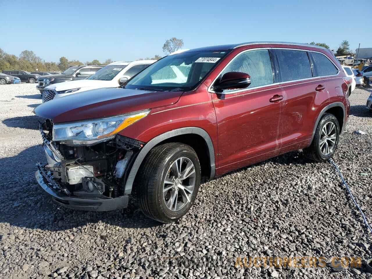 5TDKKRFH8GS154967 TOYOTA HIGHLANDER 2016