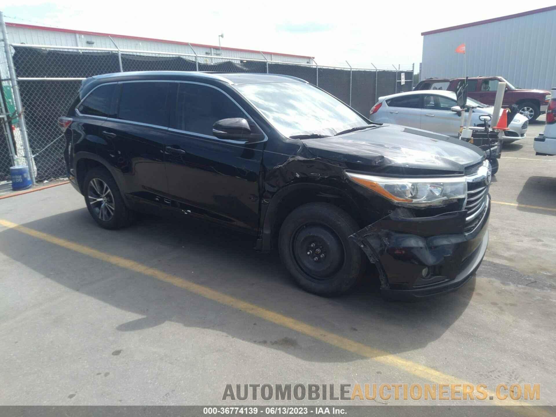 5TDKKRFH8GS158131 TOYOTA HIGHLANDER 2016