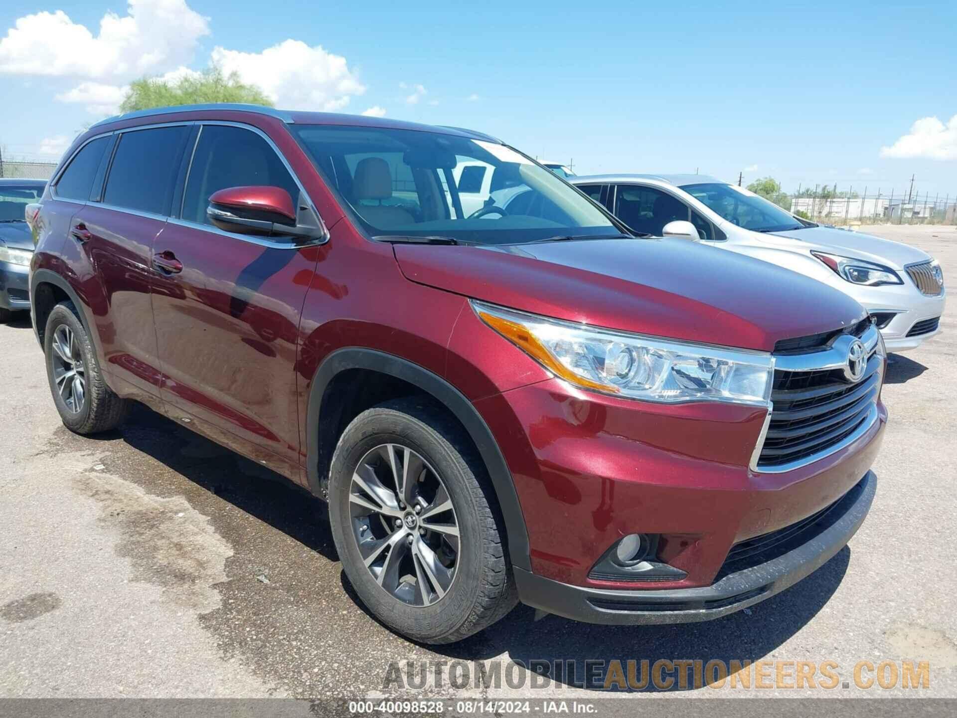 5TDKKRFH8GS177410 TOYOTA HIGHLANDER 2016