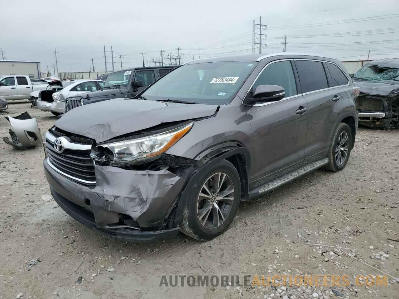 5TDKKRFH8GS501813 TOYOTA HIGHLANDER 2016