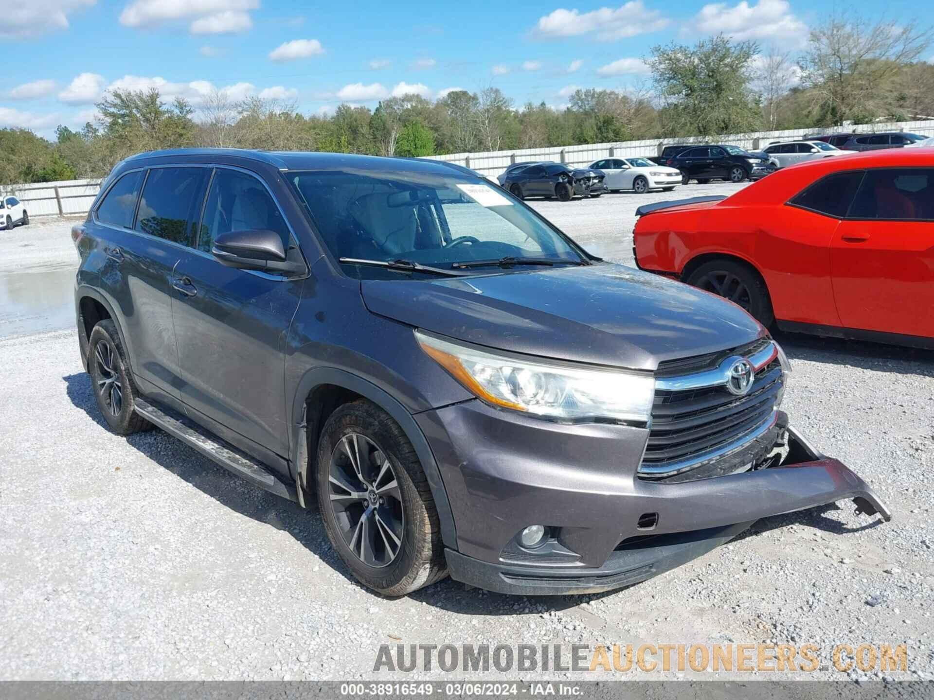 5TDKKRFH8GS504436 TOYOTA HIGHLANDER 2016