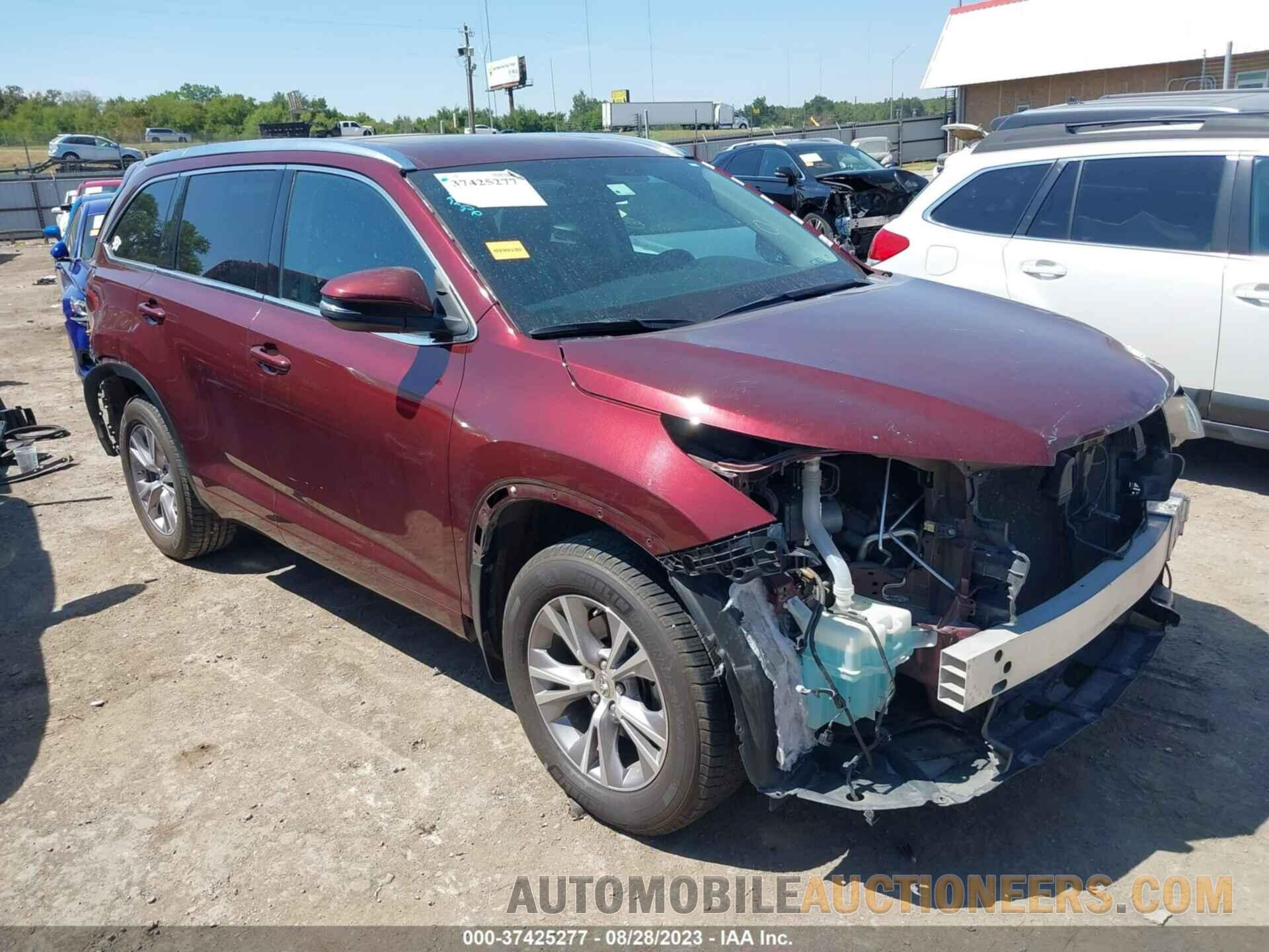 5TDKKRFH9FS077962 TOYOTA HIGHLANDER 2015