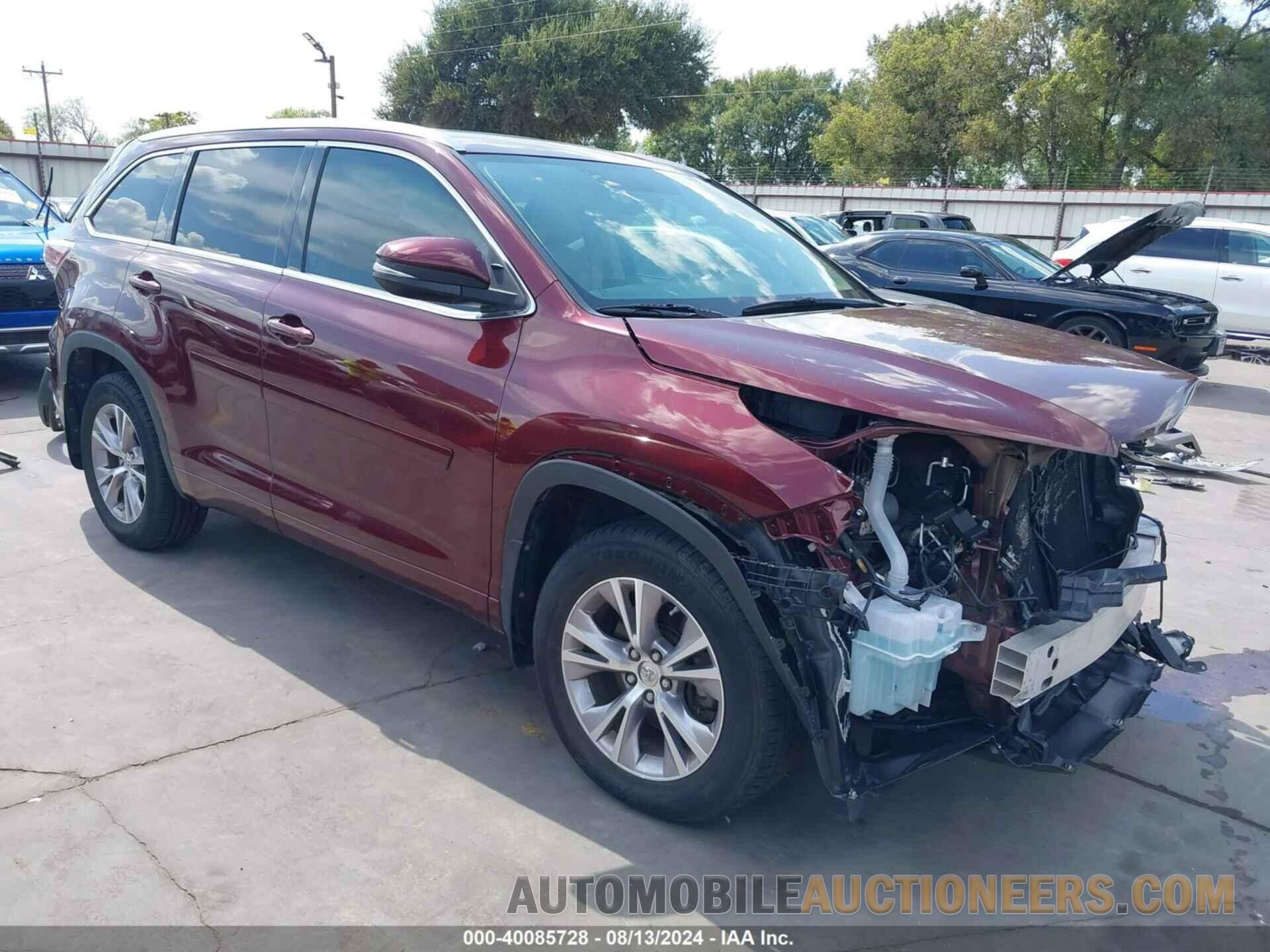 5TDKKRFH9FS080828 TOYOTA HIGHLANDER 2015