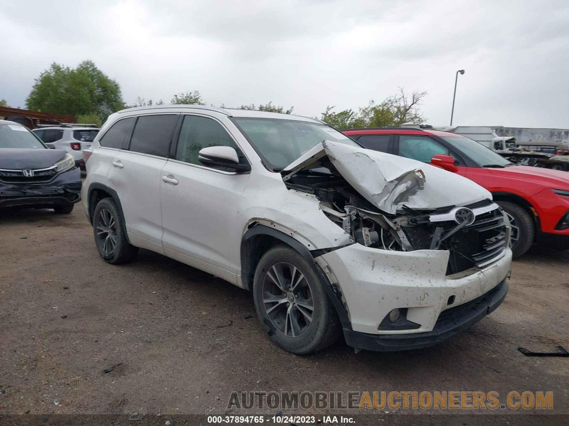 5TDKKRFH9GS126482 TOYOTA HIGHLANDER 2016