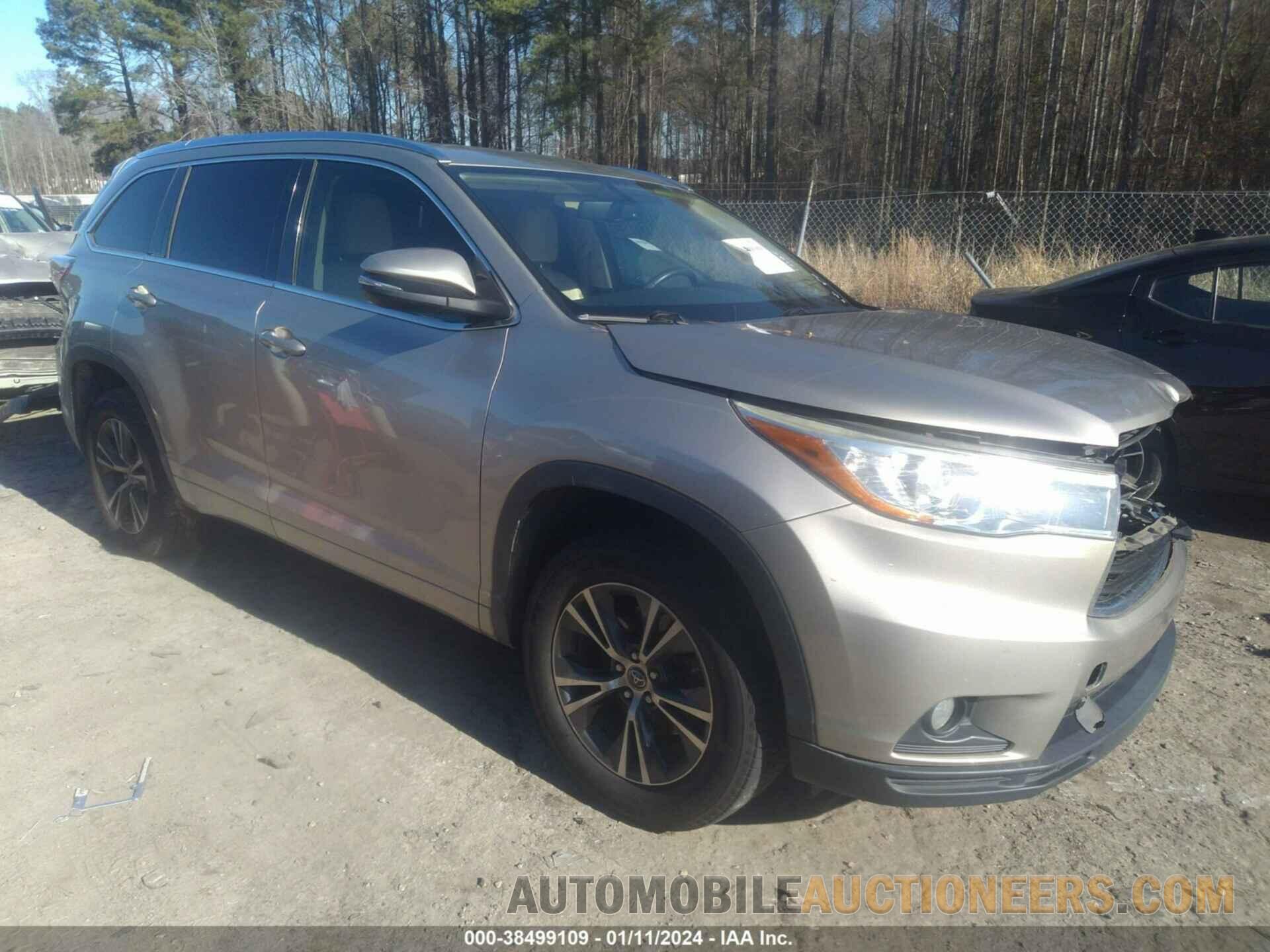 5TDKKRFH9GS130094 TOYOTA HIGHLANDER 2016