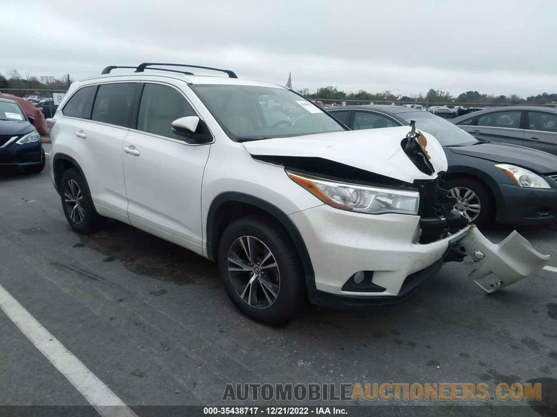 5TDKKRFH9GS131195 TOYOTA HIGHLANDER 2016