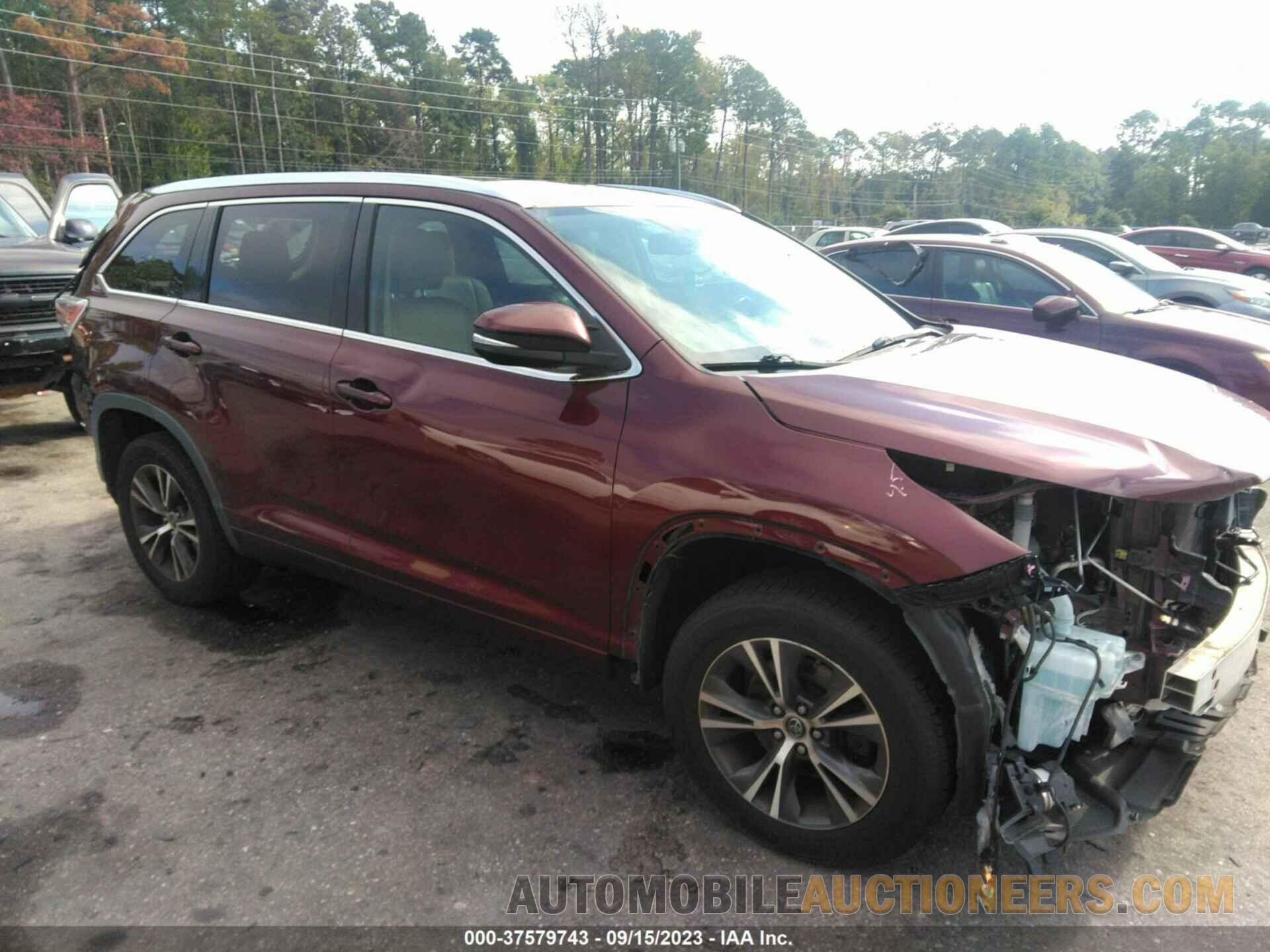 5TDKKRFH9GS137014 TOYOTA HIGHLANDER 2016