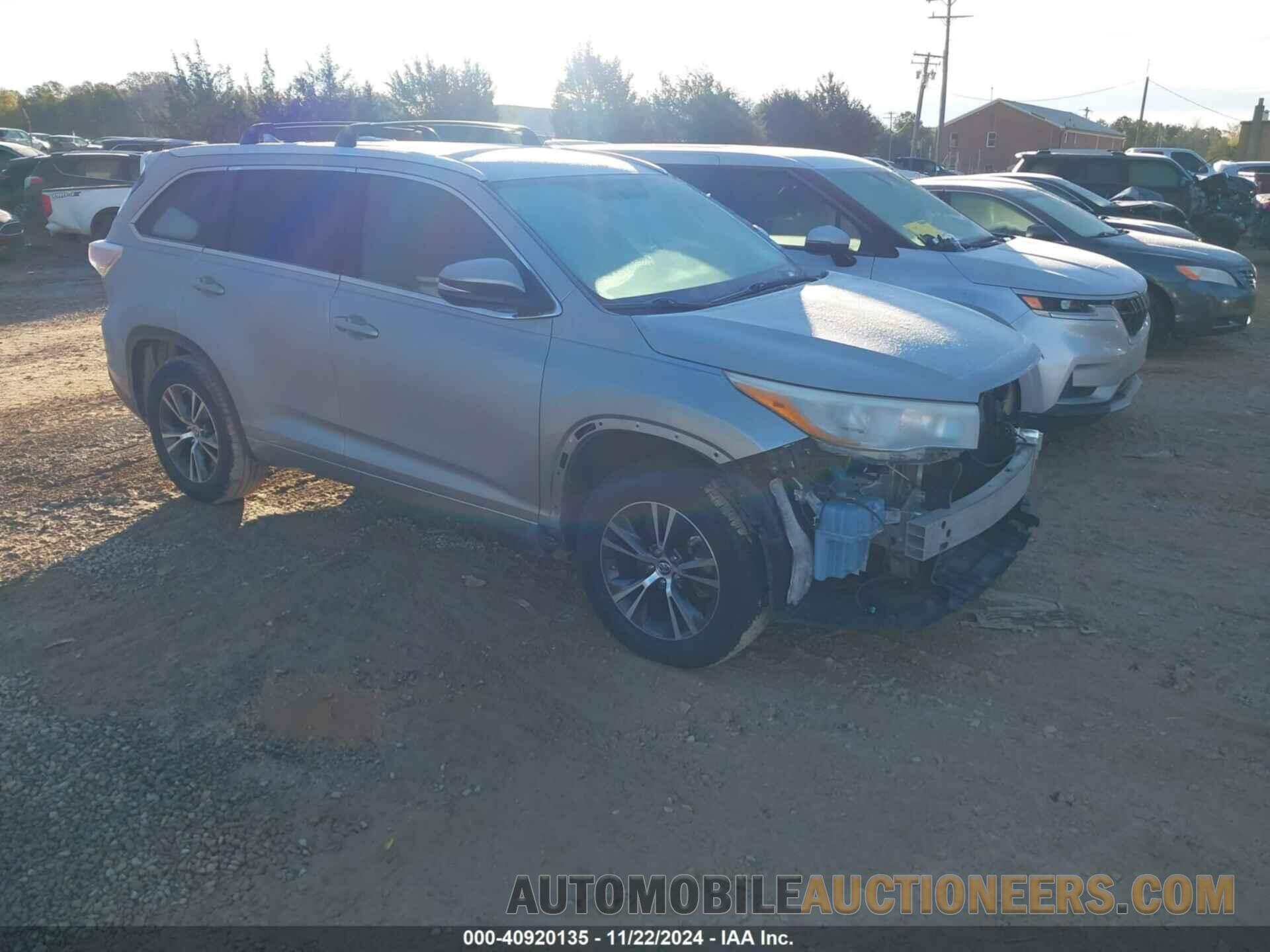 5TDKKRFH9GS138776 TOYOTA HIGHLANDER 2016